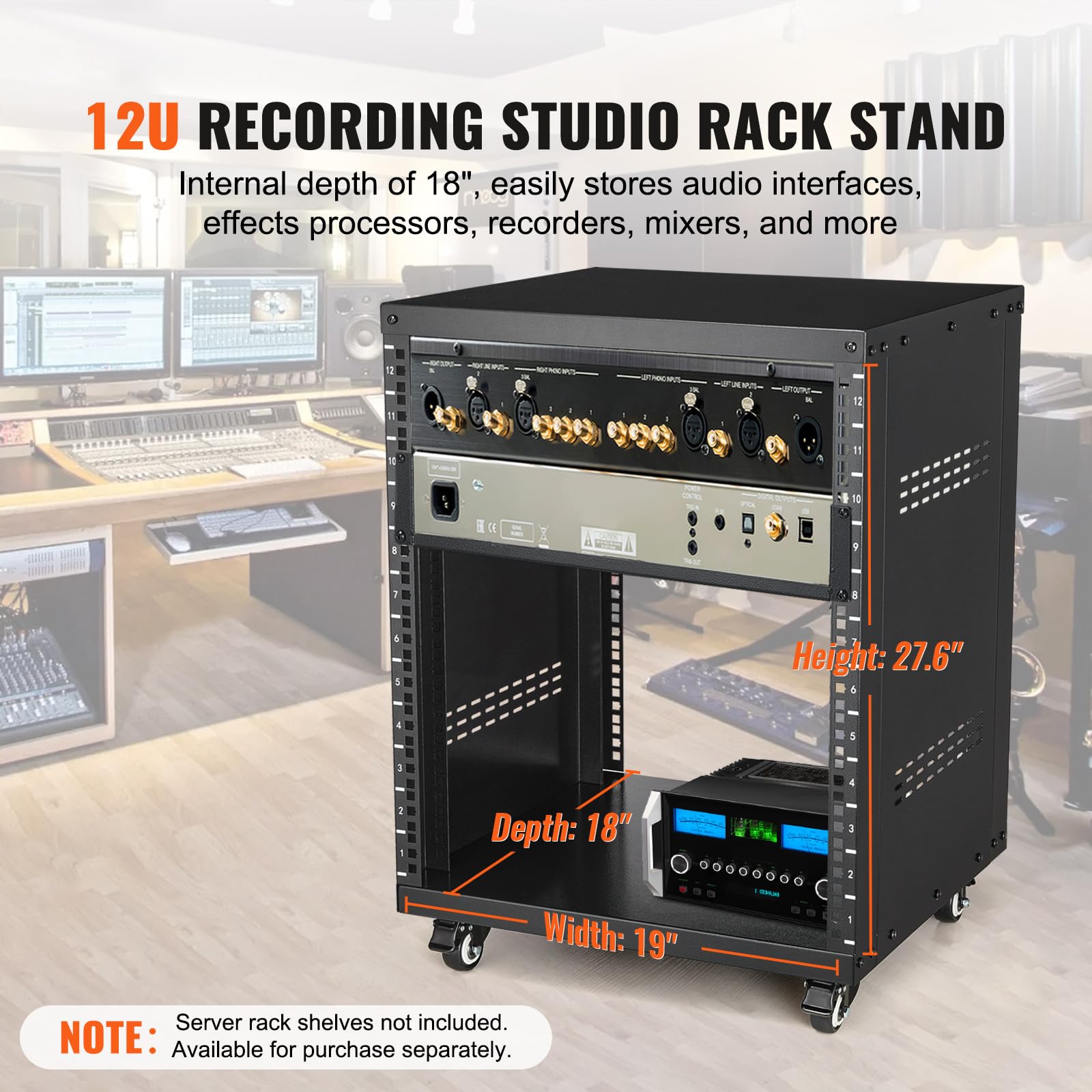 Amazon.com: Happybuy 12U AV Rack Stand, 300 lbs Capacity, Network