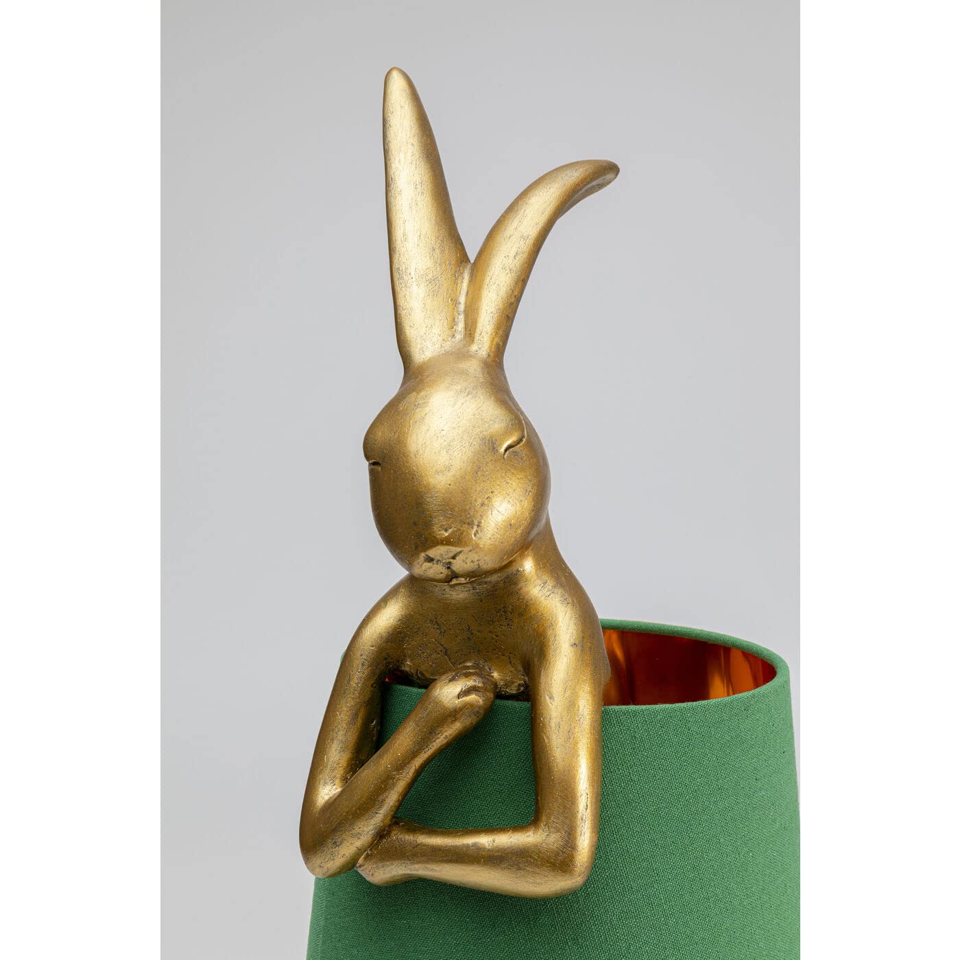 Kare Design Lampe de table Animal Rabbit 6, Vert, 68x23x26 Cm, Luminaire d’intérieur lampe de table accessoire déco, Lampe de table décorative, Lampe sculpture, Motif animal sculptural, Salon