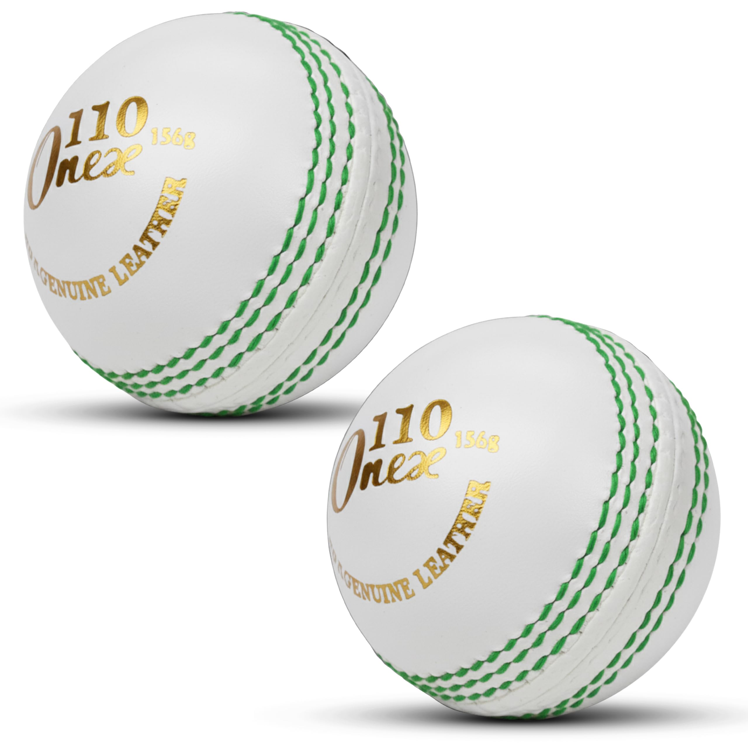 ONEX Cricket Ball Leather Hard Balls 5.5OZ Traditional Seems Match Quality Practice Training Indoor/Outdoor Balls for Nets, Club & School Cricket