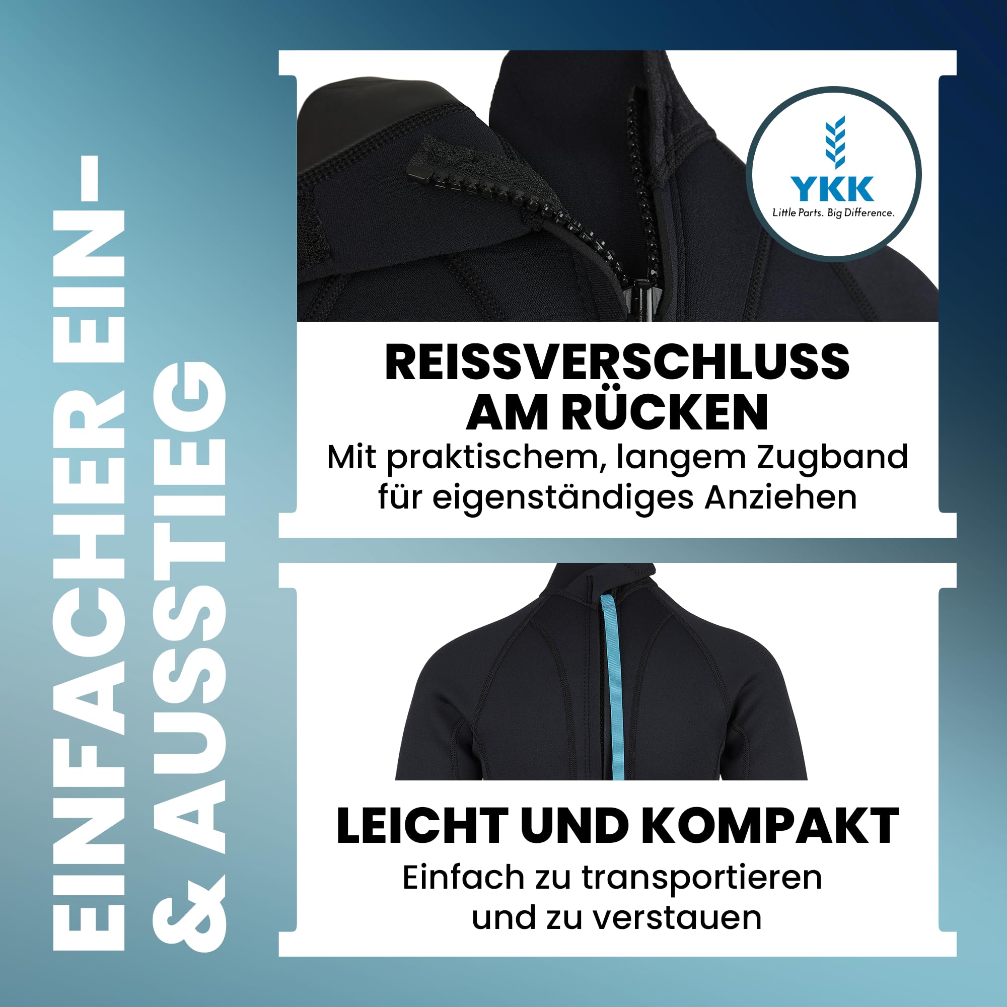 Kid's SeapineHe. Neoprenanzug für Kinder kurz 3mm - Neopren Shorty Kurzarm mit Rücken-RV – Wetsuit für Schwimmbad, SUP, Meer etc. – Leichter Tauchanzug aus Stretchmaterial