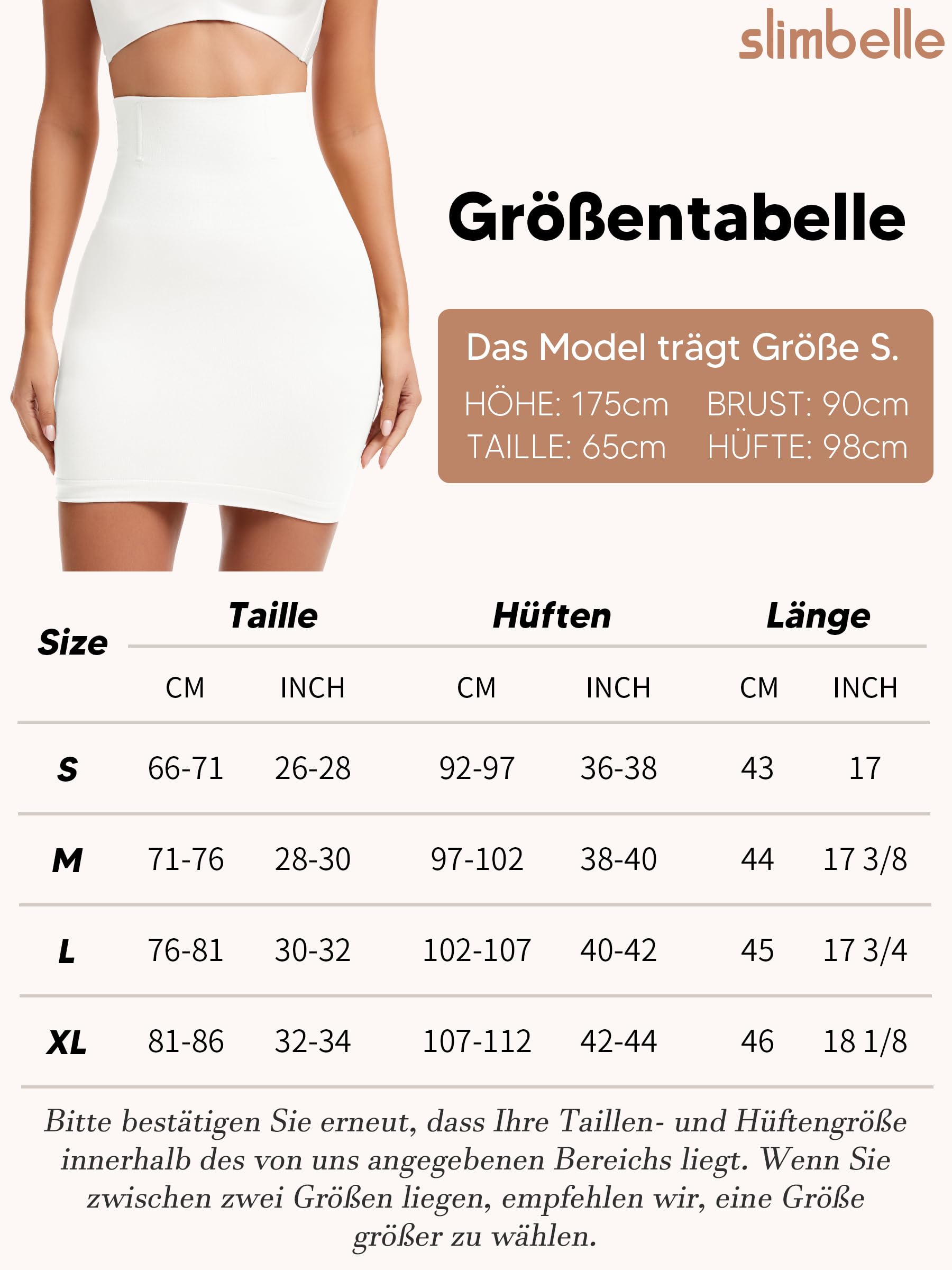 SLIMBELLE Jupon Gainant pour Femme avec Pantalon intégré Ventre Puissant sans Couture Taille Haute Gainante 2 en 1 Jupe et Short sous vêtement Gainant