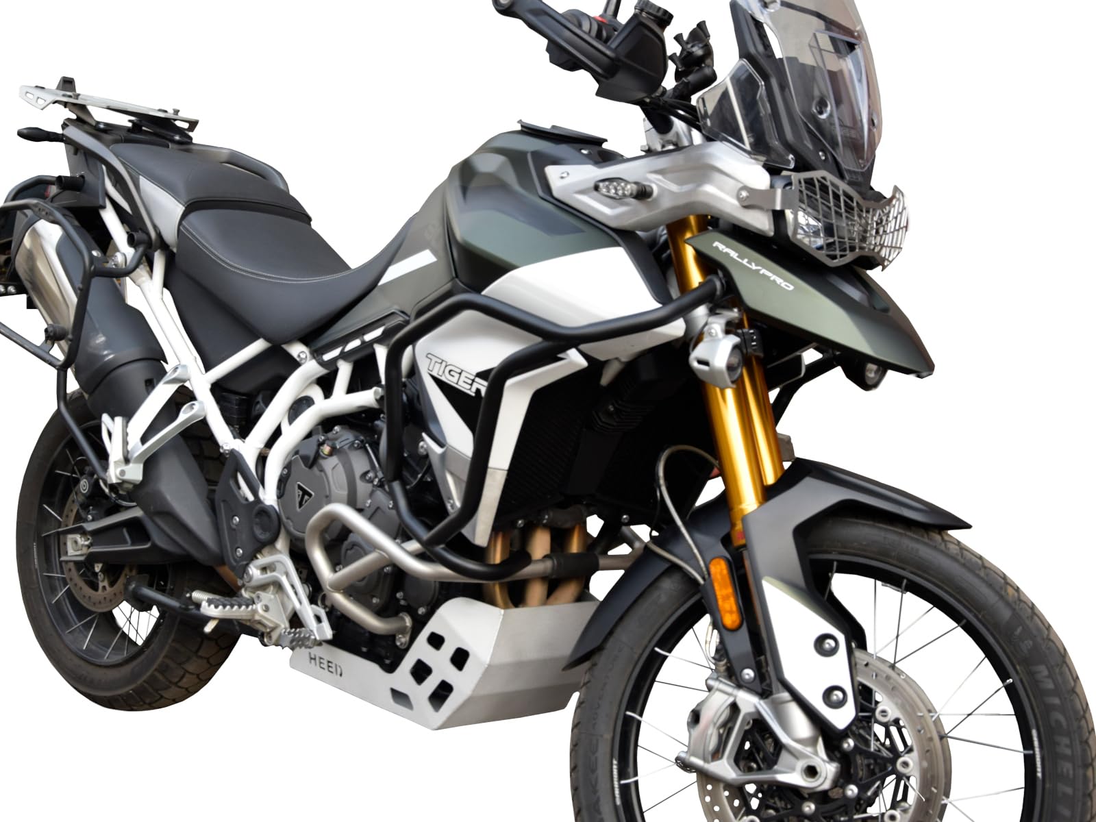Defensa Protector de Motor Heed para Tiger 900 GT/Rally (2020-2023) - Superior, Negro