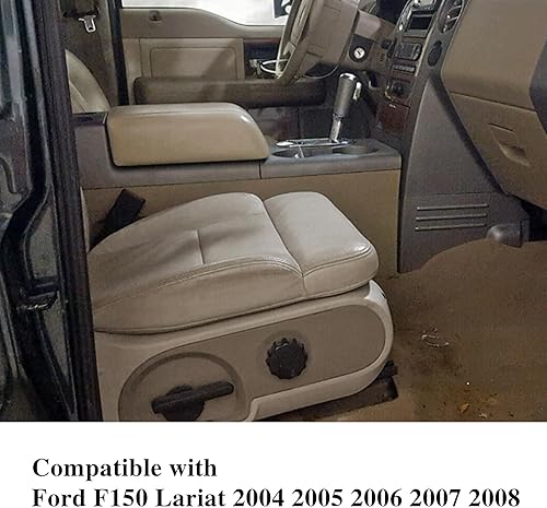 Miniatura 3 de Funda de repuesto para asiento inferior del lado del conductor, color beige, bronceado, compatible con Ford F150 Lariat 2004 2005 2006 2007 2008