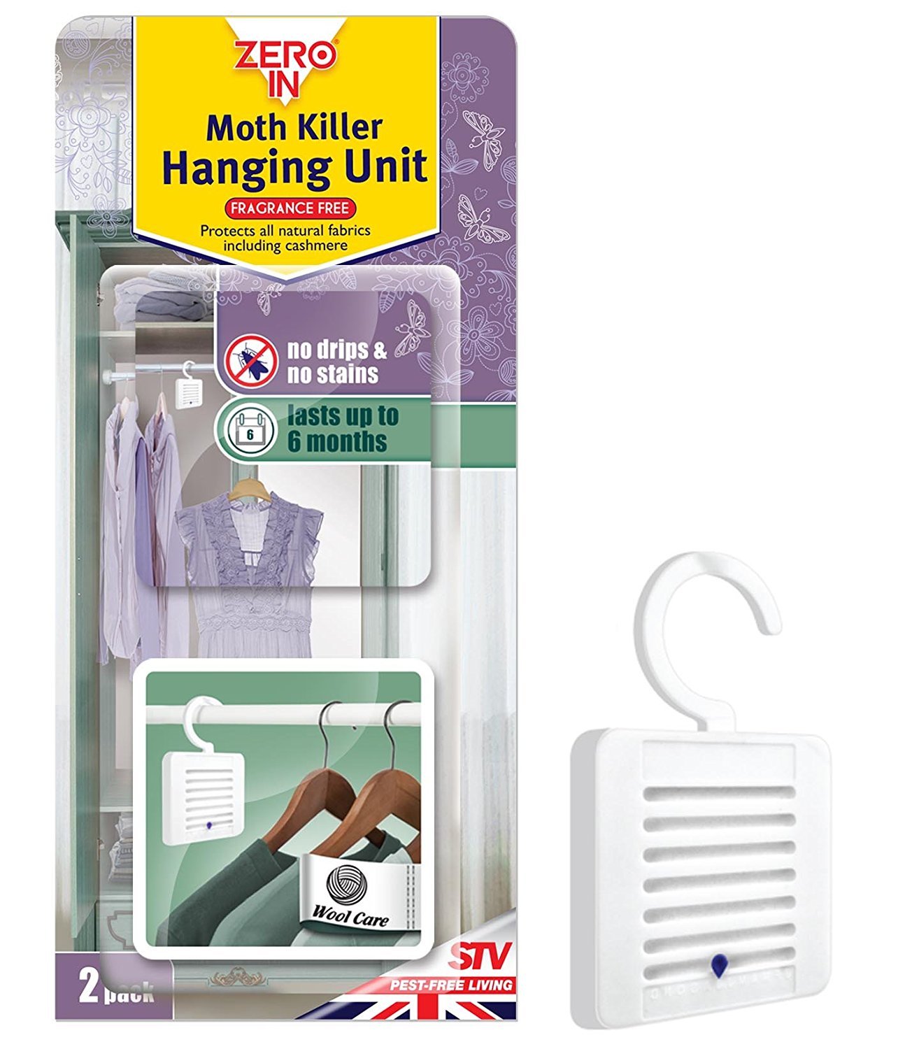 STV 2x Zero In Moth Killer Hanging Unit - Twin-Pack
