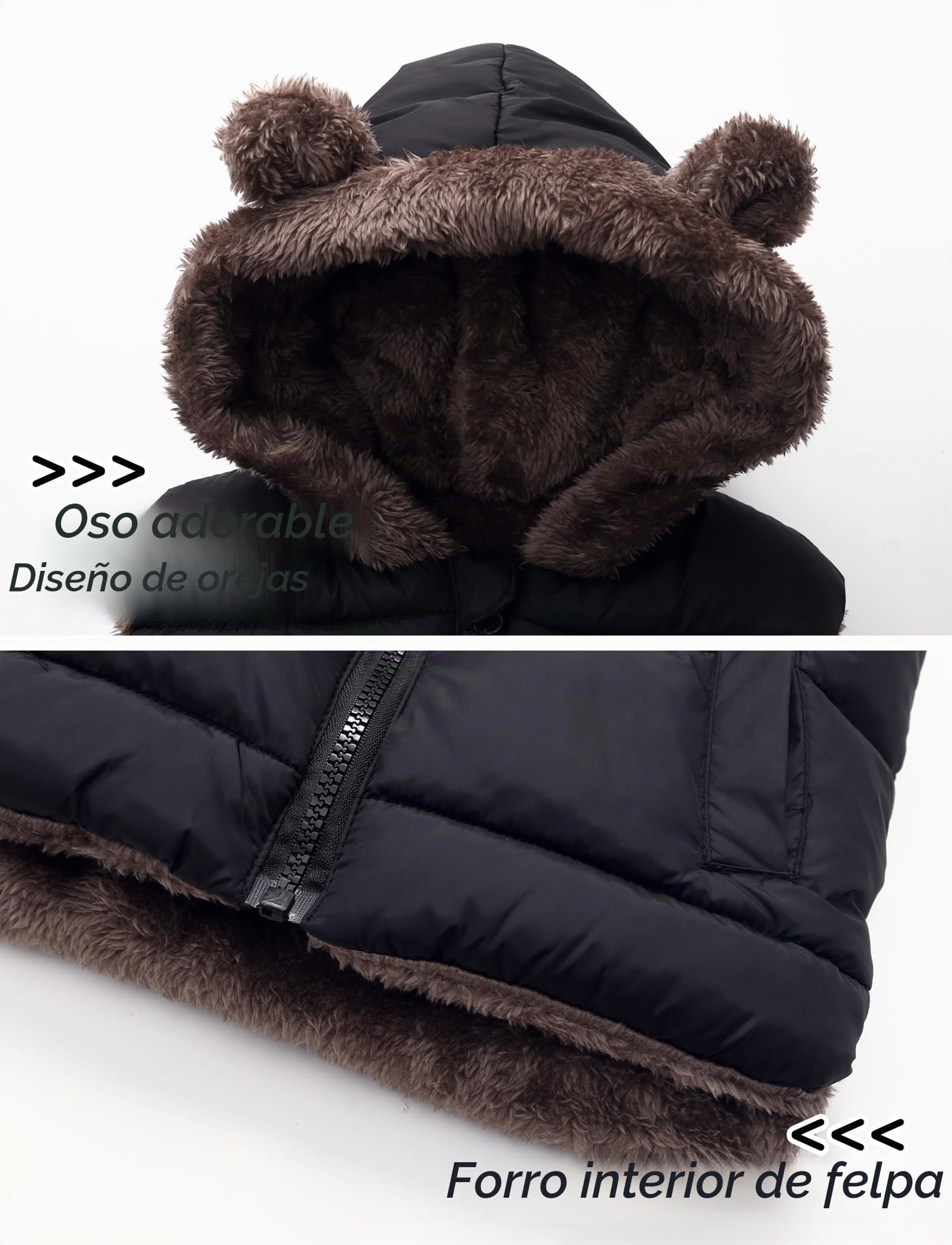 Happy Cherry - Chaleco Niño Niña Invierno con Forro Abrigo sin Mangas Infantil Chalecos Acolchados Encapuchados Chaqueta Casuale Jacket Primavera Otoño para Escuela Deportes Al Aire Libre - 2-7 Años