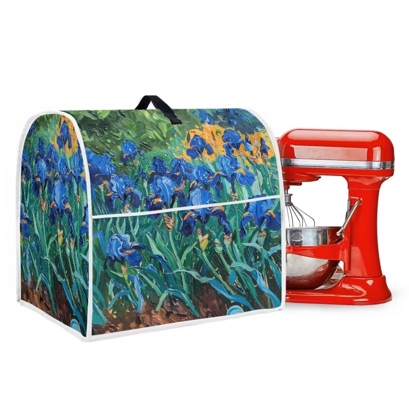 Dust Cover for Kitchen Aid Stand Mixer Cover Washable Small Appliance Cover Oil Painting Floral Cover Fits for 4.5-5 Quart Mixer Cover Kitchen Counter Appliance Decor Accessories