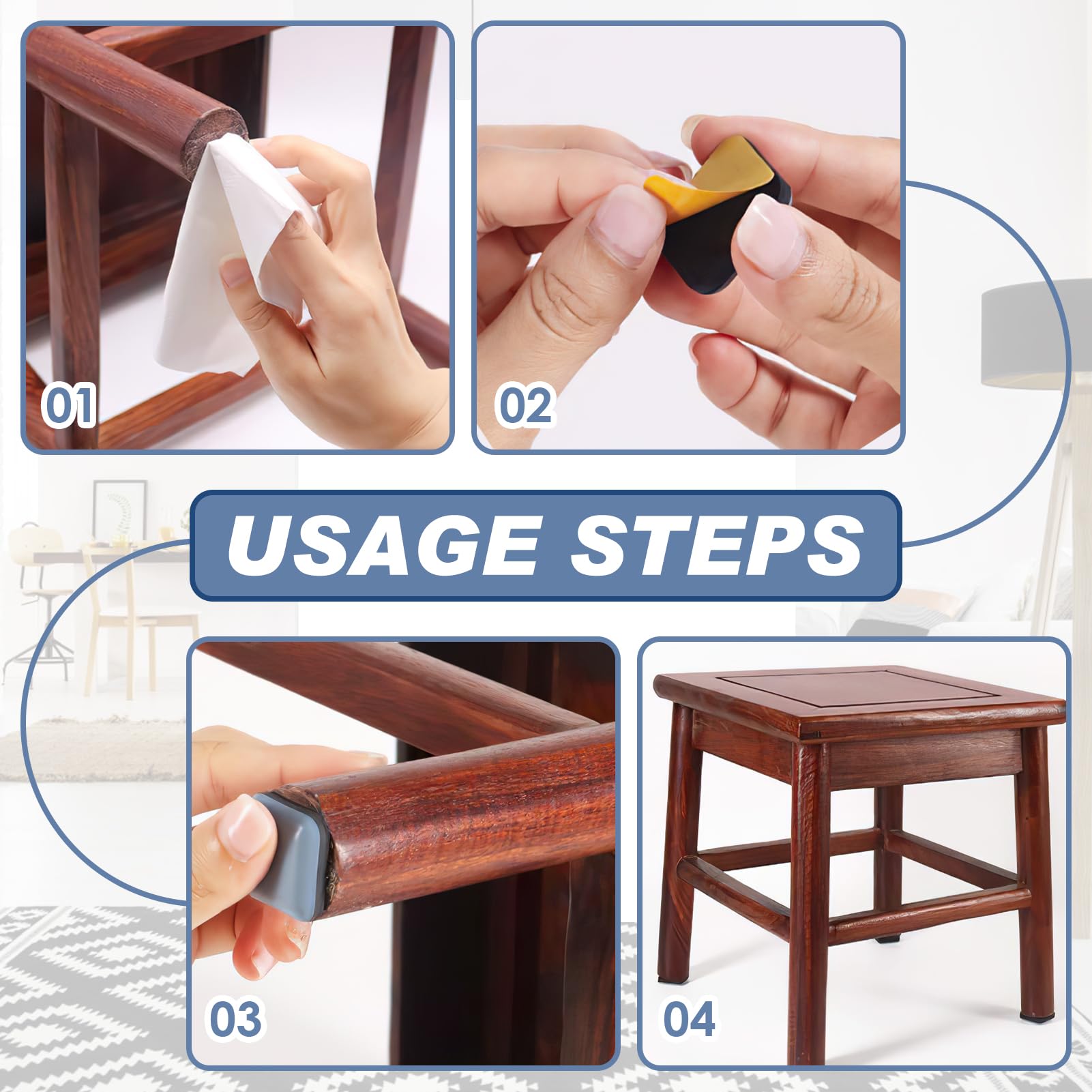 20 Scivoli Per Mobili In PTFE Teflon - Cursori Autoadesivi Per Spostare Divani, Letti, Armadi Pesanti | Protezione Pavimenti - Foto 10