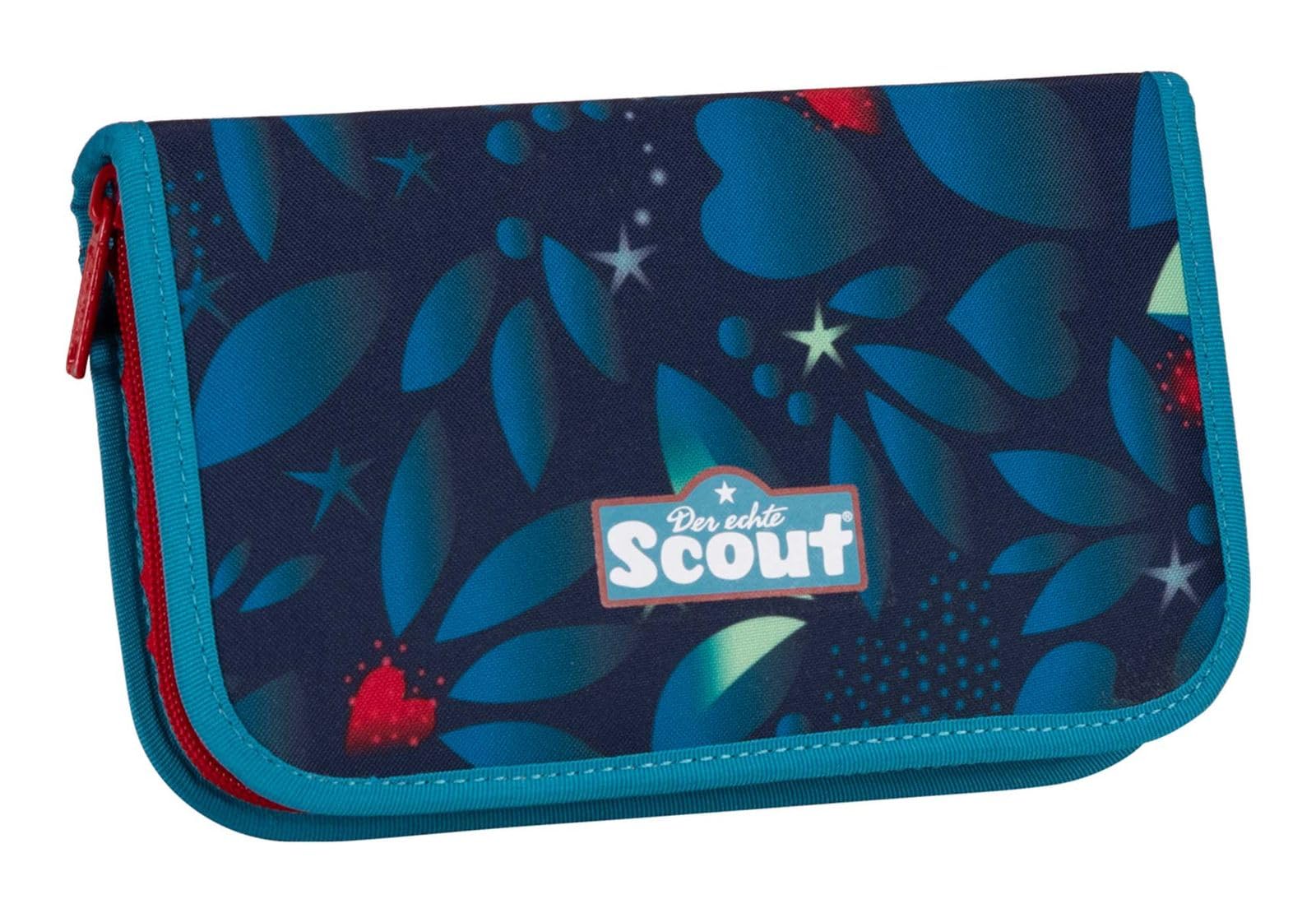 SCOUT Schulranzen LED Alpha Set 4-teilig White Unicorn dunkelblau