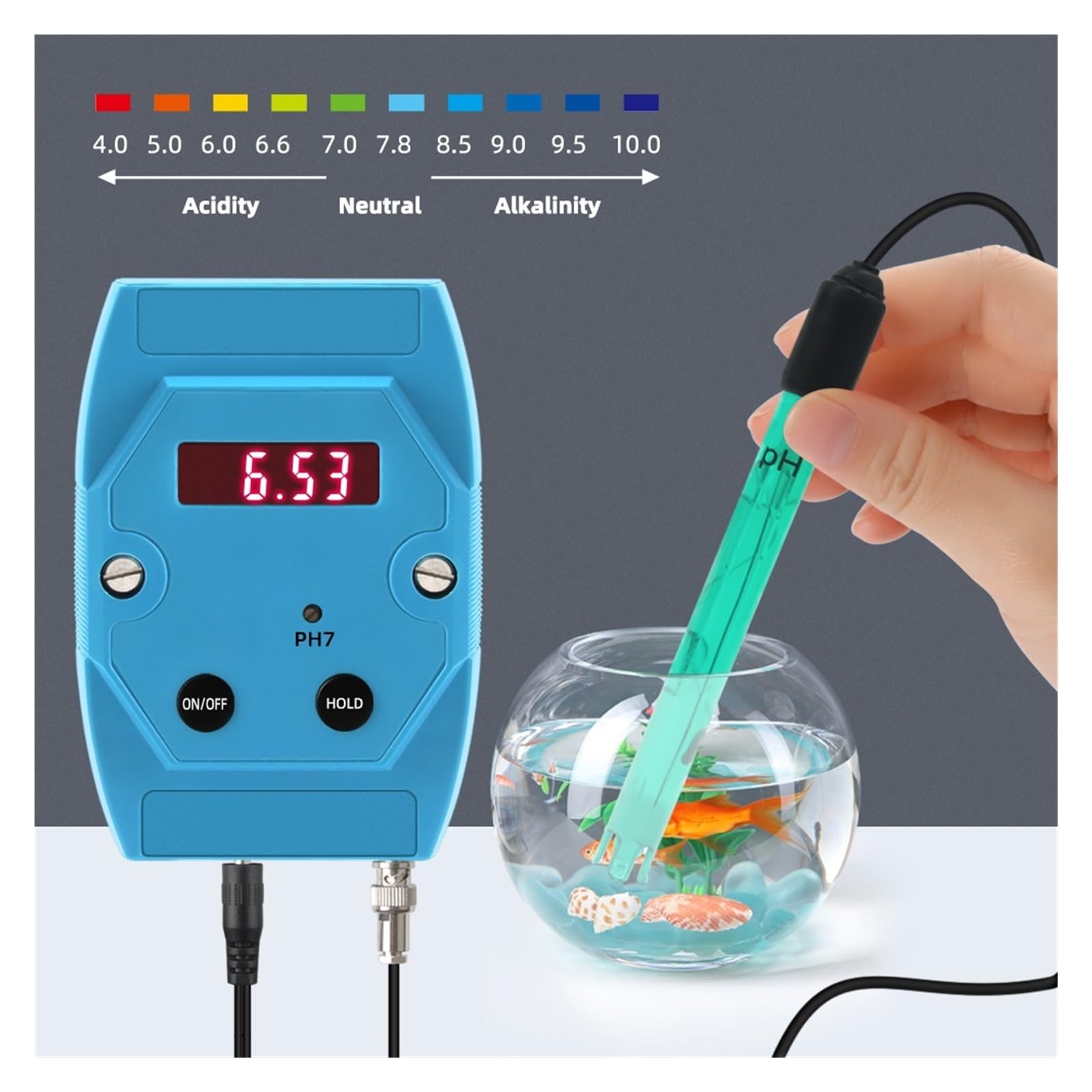 Testeur de qualité l'eau haute précision testeur PH en ligne mètre numérique for le laboratoire d'aquarium piscine Large Plage NuméRique