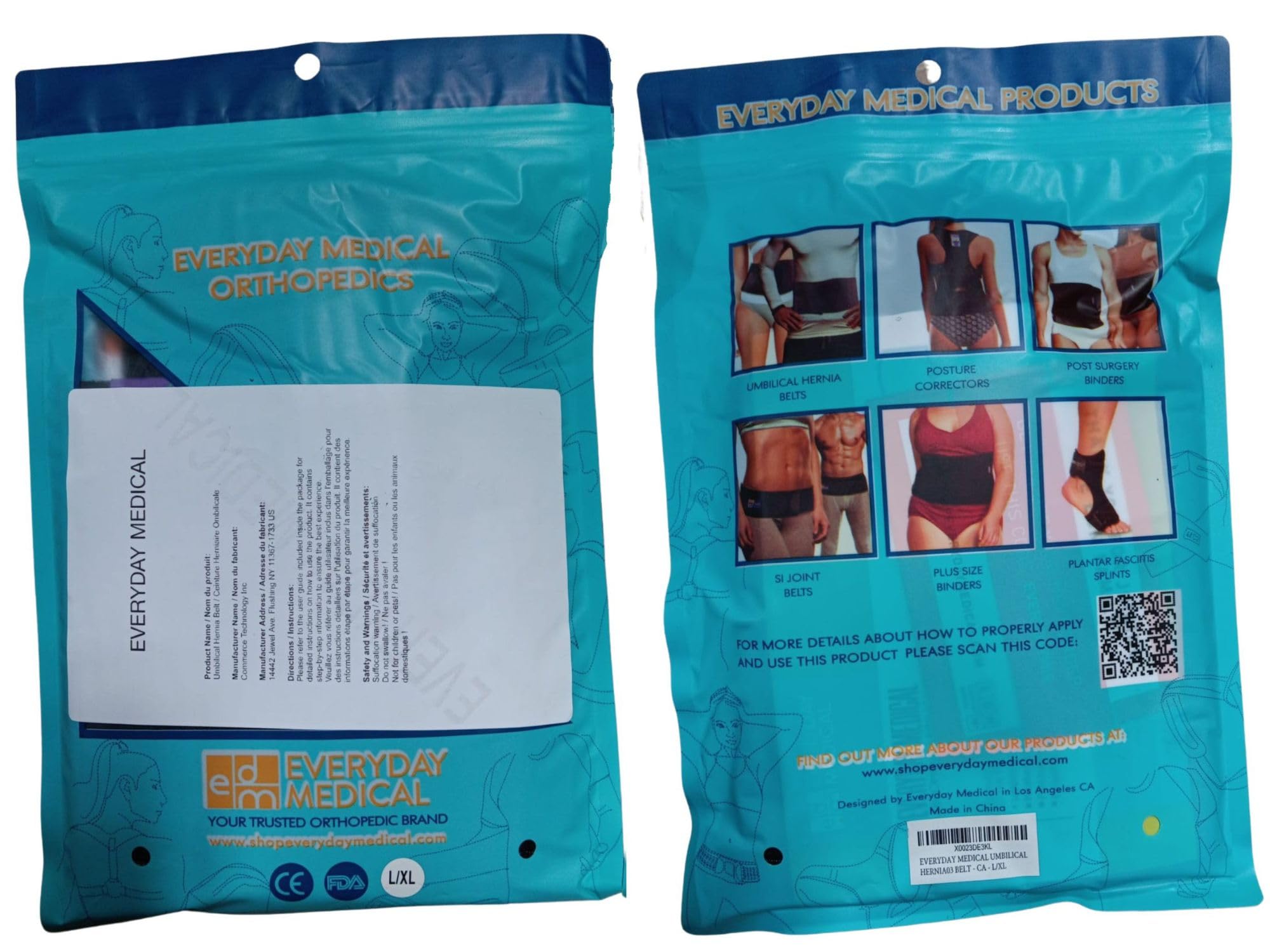 Everyday Medical Nabelbruchbandage & Leistenbruch Bandage | Passt sich Ihnen an, ist sogar im Sitzen bequem & unsichtbar unter Kleidung | Schlanker Leistenbruchgürtel bei Nabelbruch