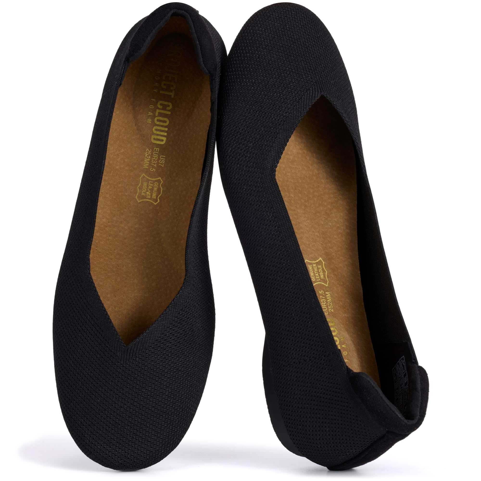 Project Cloud Womens Flats - Memory Foam Insole Ballet Flats for Women Footwear - Non Slip and Lightweight Comfortable Shoes for Women 2026 (Prospect)
