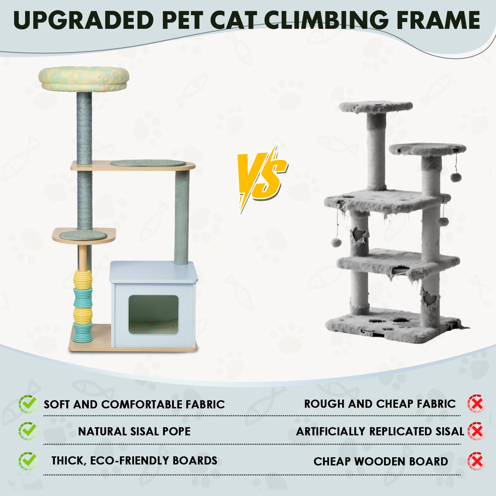 Amazon | Pawalaya 猫タワー 125cm 多層猫コンドミニアム サイザル麻