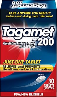 HB 200 mg Cimetidine Acid Reducer and Heartburn Relief, Relieves and Prevents Indigestion, 30 Count
