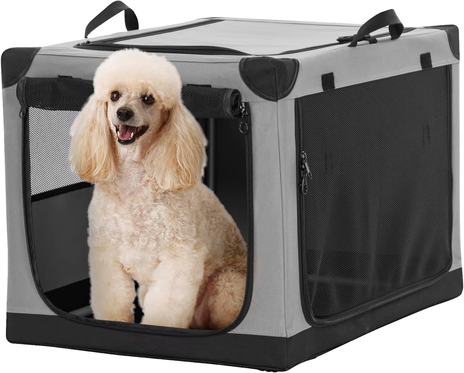 Petsfit Dog Crate Medium Foldable Dog Travel Crate,Portable Dog Car