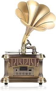 Retro Grammophon Mit Bluetooth - HiFi Plattenspieler & Radio