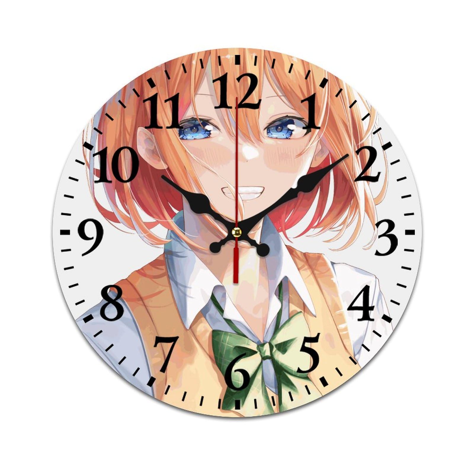 Amazon.co.jp: 五等分の花嫁 中野四葉 掛け時計 静音 壁掛け時計 文字 