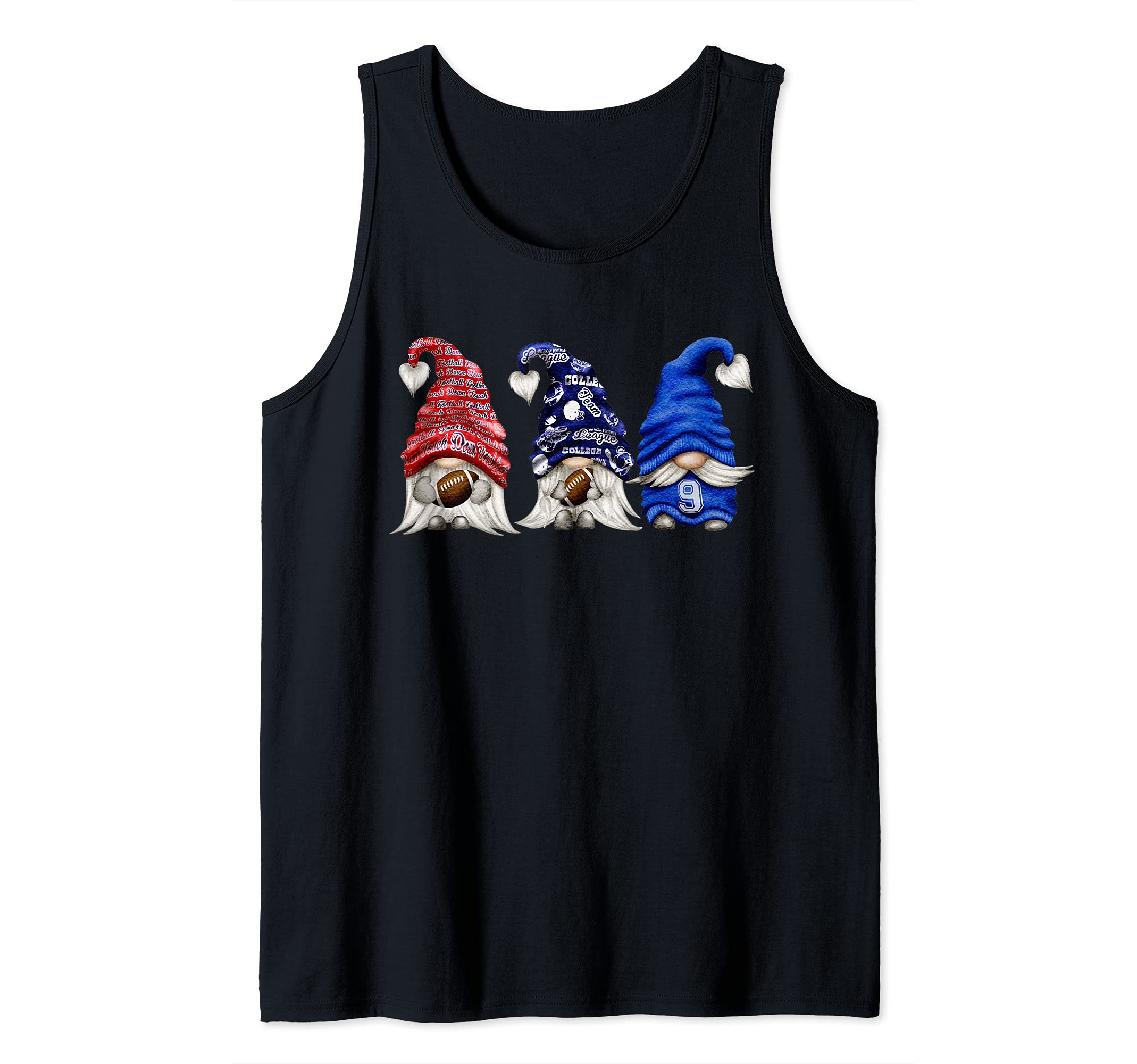 Football Gnome Tank Top, Black, S