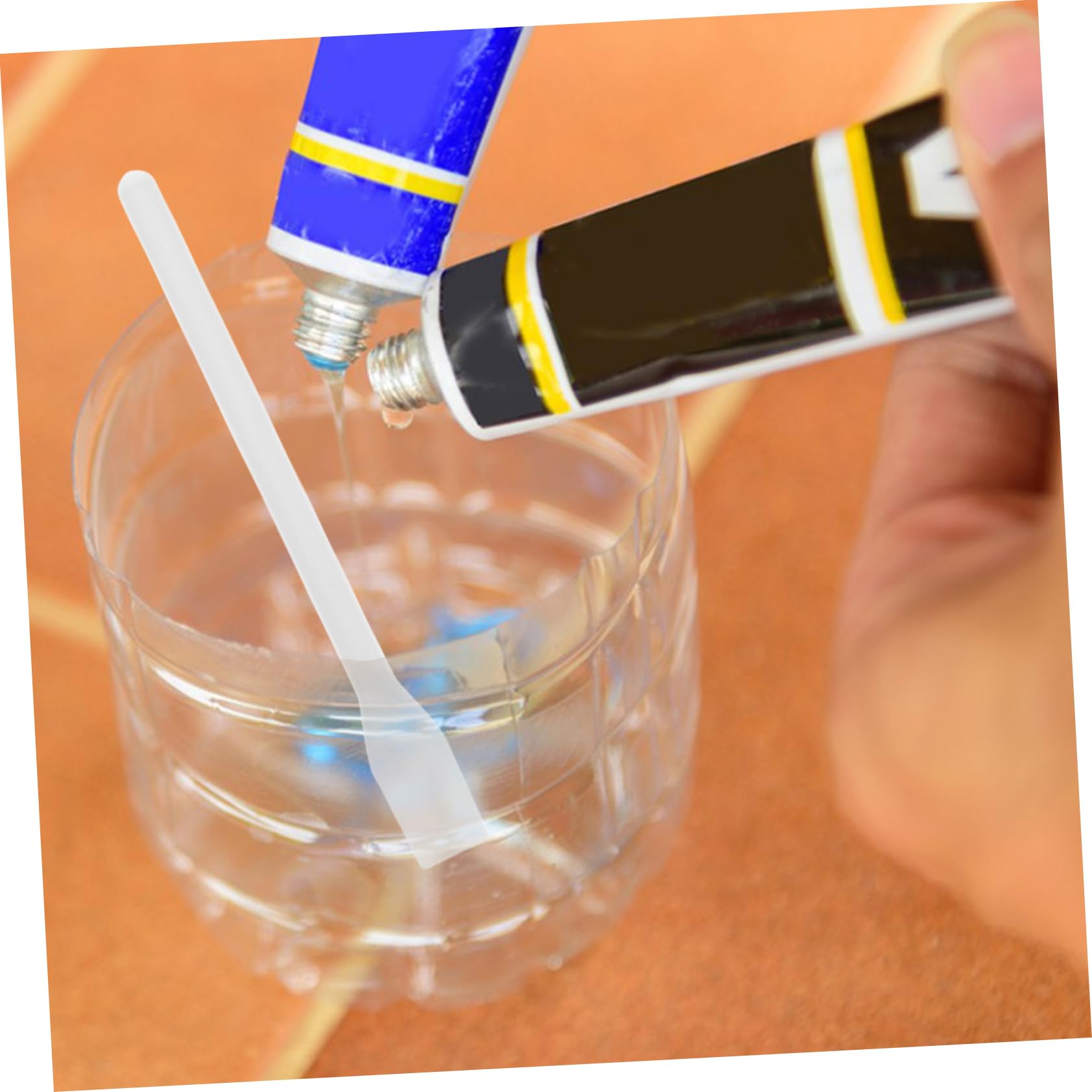 10pezzi Spatole in Plastica Per Colla Applicatori Cosmetici Strumenti Di Miscelazione Per Utensili Per Artigianato Trucco Cura Della Raschiamento Da Barattoli