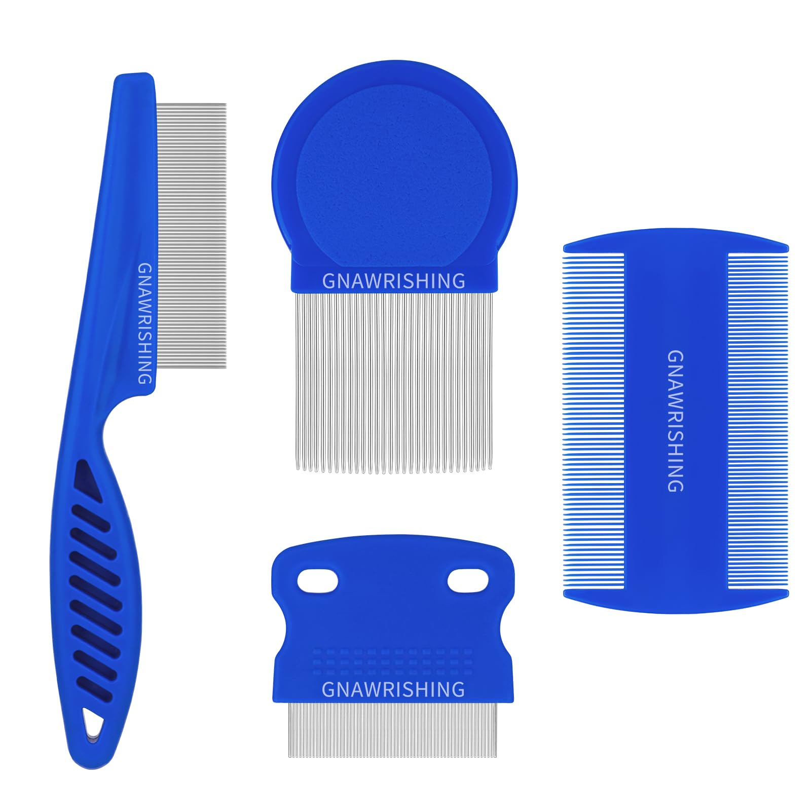 GNAWRISHING 4-Pack Flea Combs