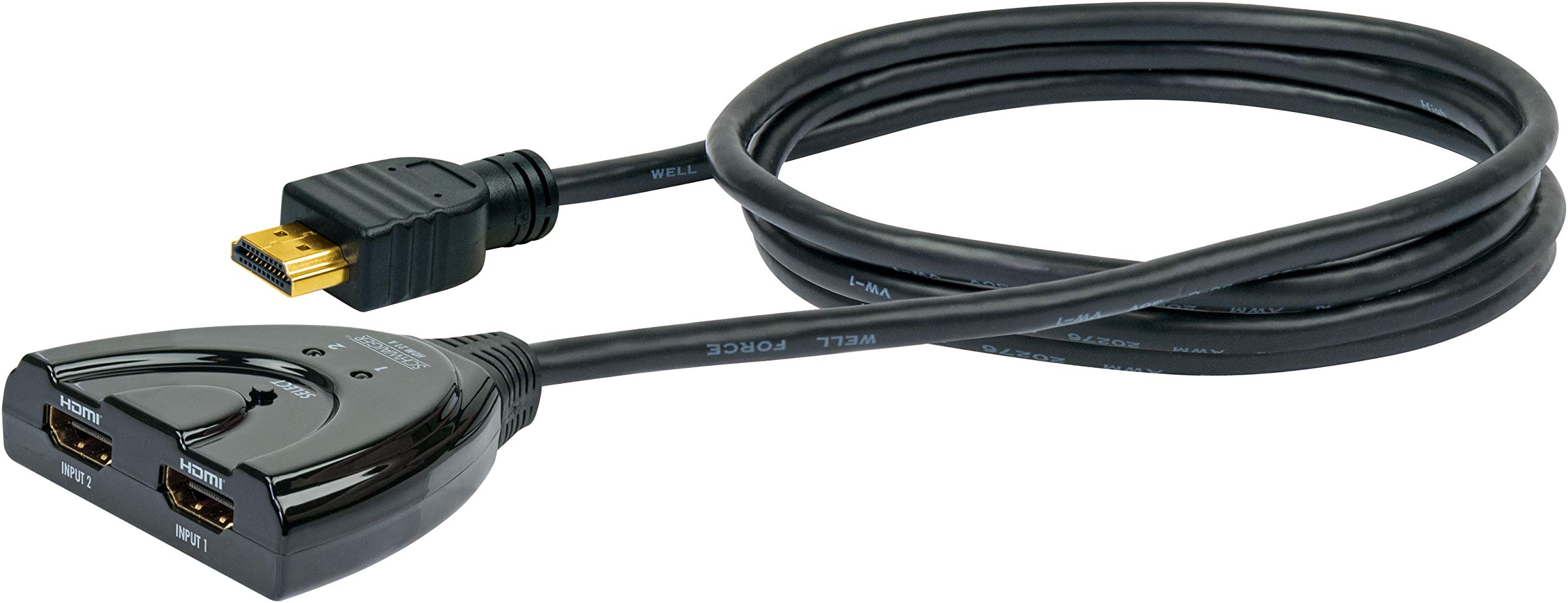 Schwaiger hdm21 a 531 verteilerkabel (HDMI, 2 x Buchse auf Stecker, 0,7 m) Schwarz