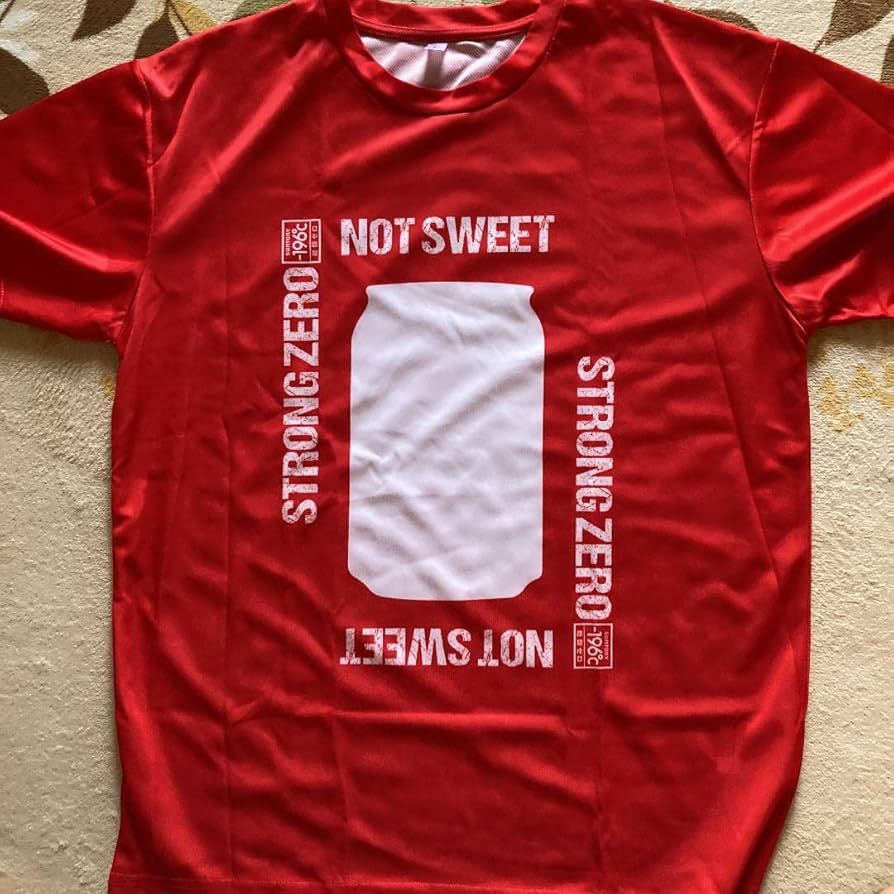 Amazon.co.jp: ストロングゼロ Tシャツ Lサイズ 赤シャツ速乾性