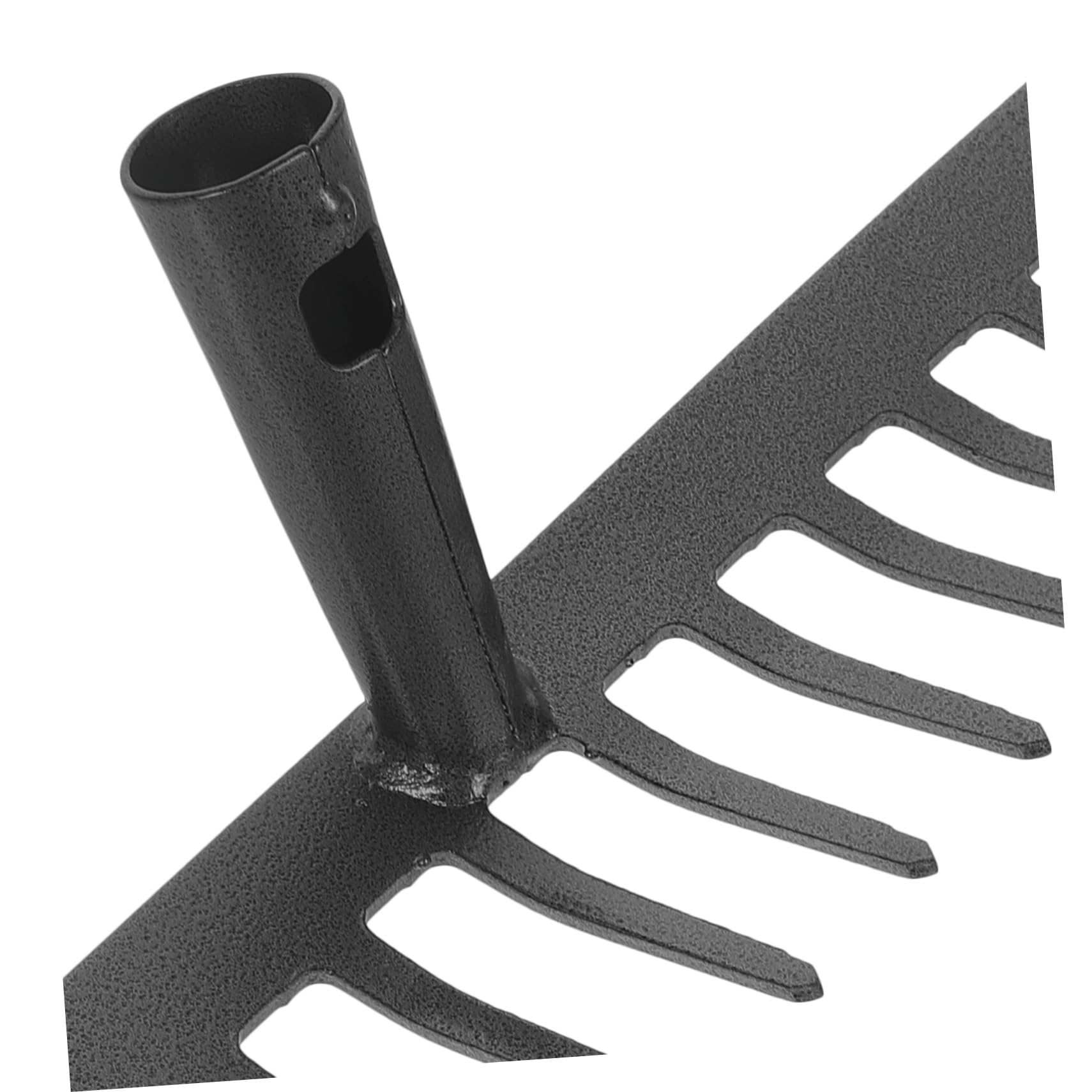 Testina di rastrello da giardino in acciaio a 9 denti per impieghi gravosi, ideale per smuovere il terreno e rimuovere l'erba. Parte del rastrello in metallo rinforzato per uso in giardino e in fatt