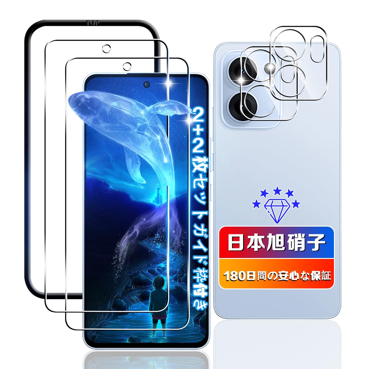 【Maki】OPPO Reno13 A ルミナスネイビー ケースとフィルム OPPO Reno13 A 限定BOX SIMフリースマートフォン 6.7インチ
