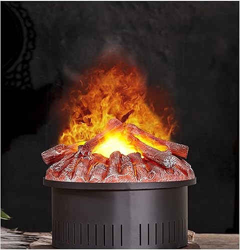 Miniatura 6 de Chimenea eléctrica de vapor de agua, chimenea eléctrica con control remoto portátil de 17 pulgadas con efecto de llama realista, cama de brasa,