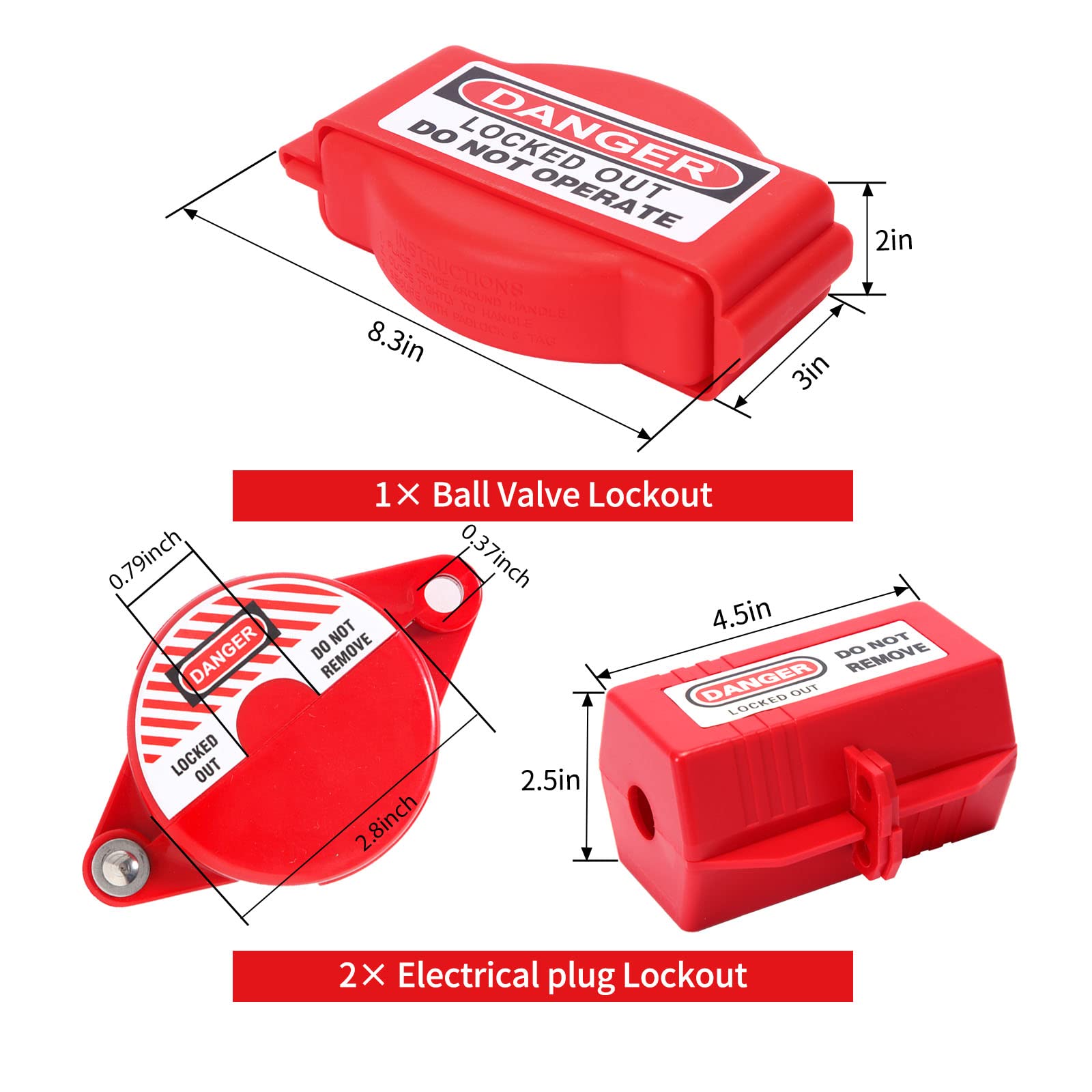 Kit de etiquetado de bloqueo Loto Hasp Lockout Cable de acero Bloqueo de enchufe de bloqueo Etiqueta Loto Seguridad Candado Interruptor de circuito Bloqueo de válvula de bola Juego de etiquetado