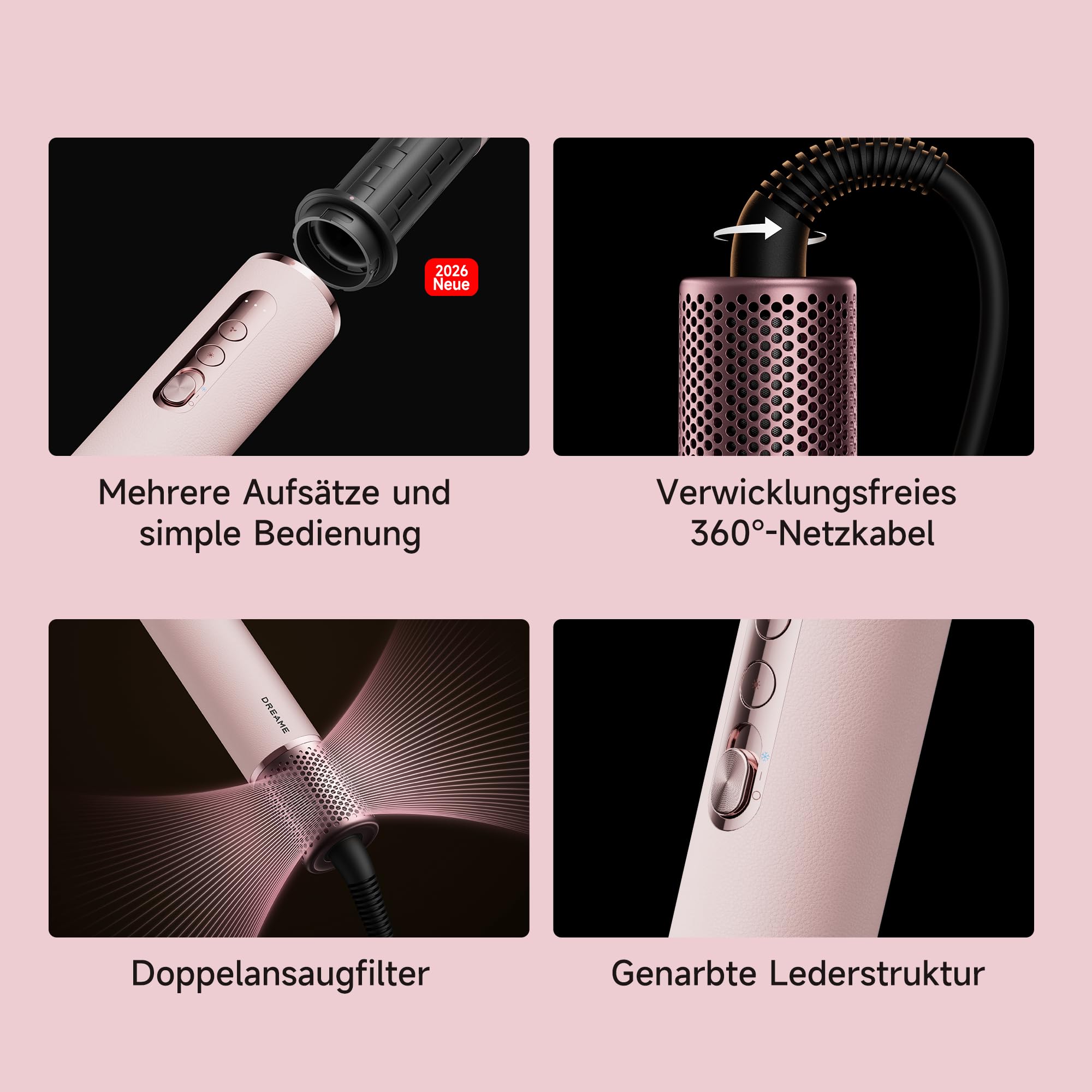 Dreame AirStyle Era Multi-Styler 8-in-1 Airflow Styling Schnelles Trocknen Glätten Locken Volumen Kaltluftfunktion