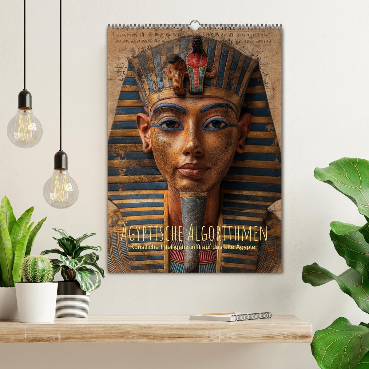 Ägyptische Algorithmen - Künstliche Intelligenz trifft auf das alte Ägypten (Wandkalender 2026 DIN A2 hoch), CALVENDO Monatskalender: Antike Eleganz ... in warmen Sepiatönen. (CALVENDO Wissenschaft)