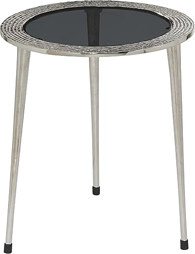 Miniatura 2 de Deco 79 Mesa decorativa, 19 pulgadas de largo x 19 pulgadas de ancho x 22 pulgadas de alto, plata