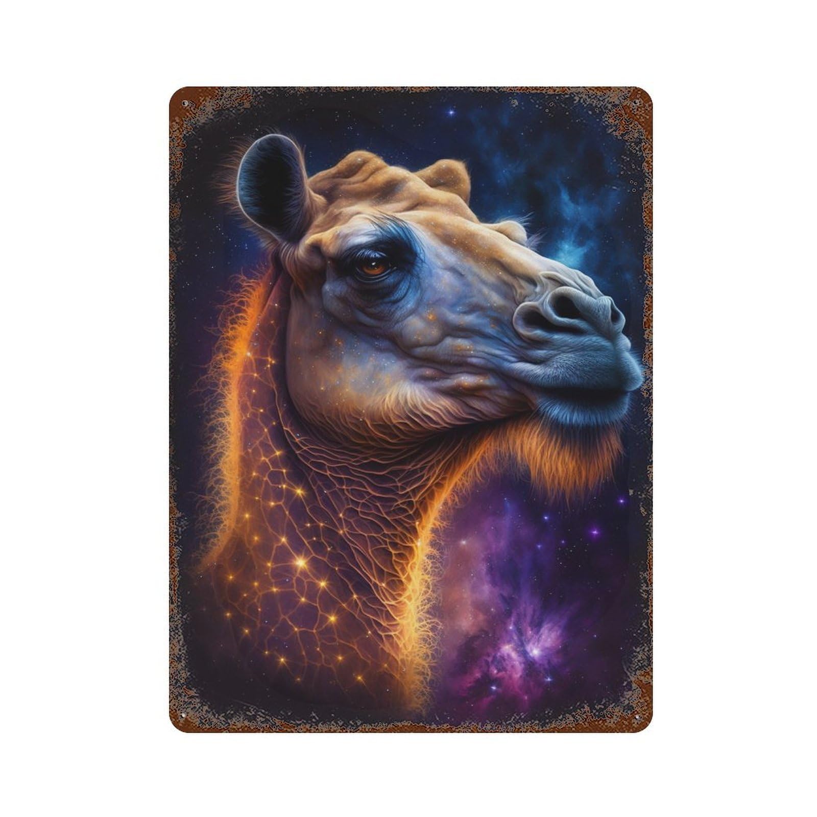 Cosmic Camel Portrait-4 Retro Metal Sign 15.7"x11.8", Ideal for Cafe, Home Bar And Lounge Decor