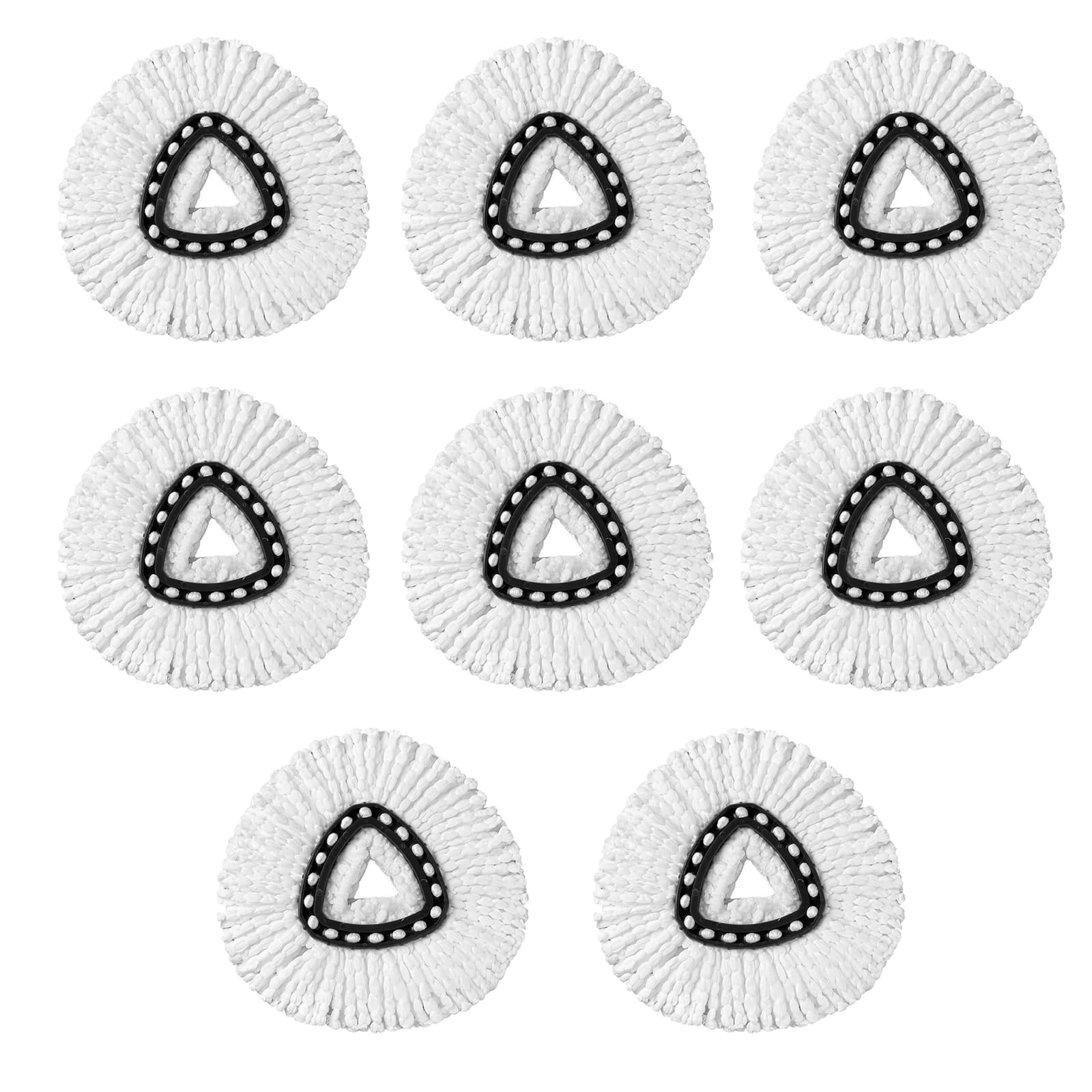 8Pcs Spin Mop Head Refill for Vileda Mop Head Replacement for Vileda Easy Wring Mop Head Refill, Microfiber Triangle Replacement Pads, Easy Cleaning