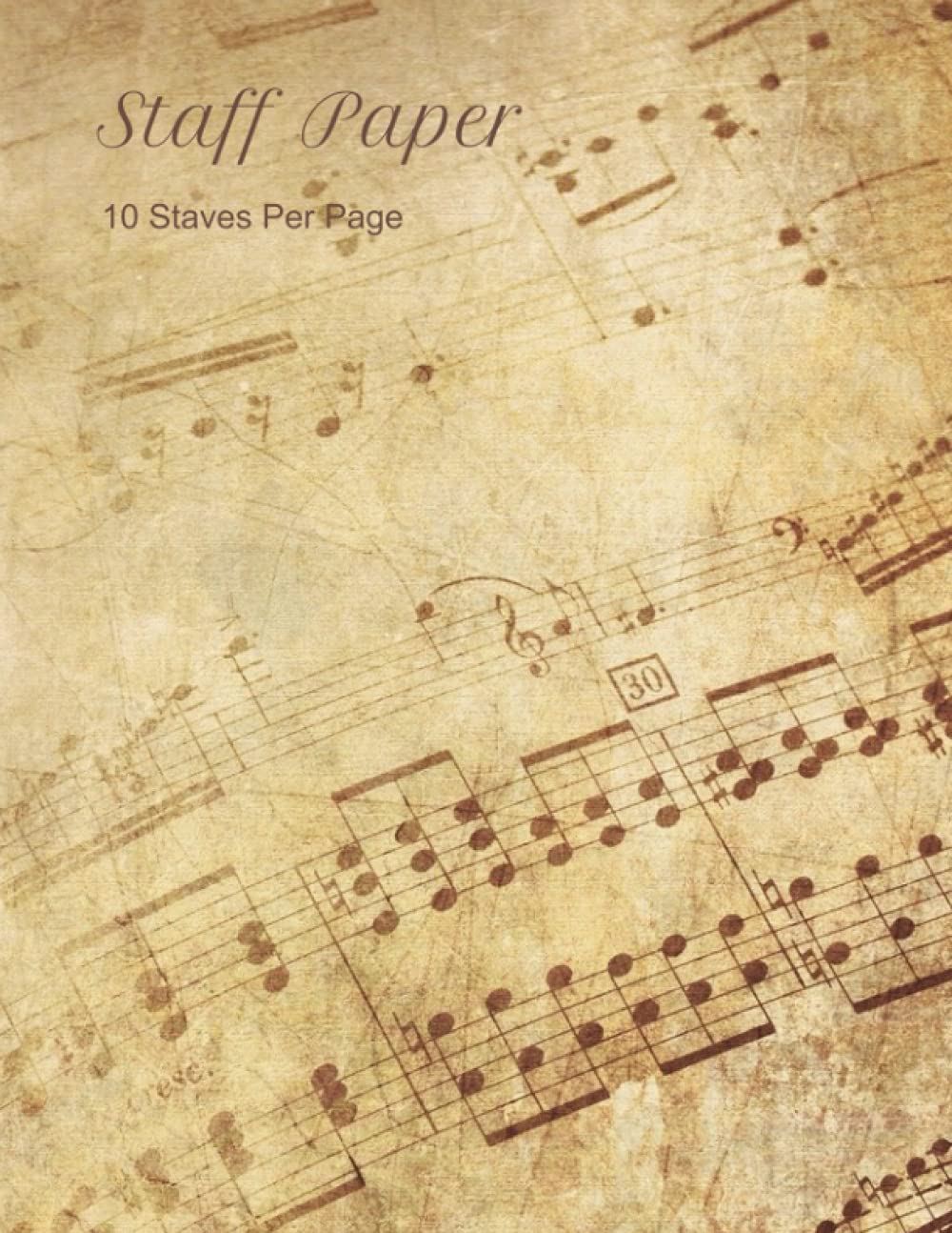 Staff Paper: 10 Staves Per Page