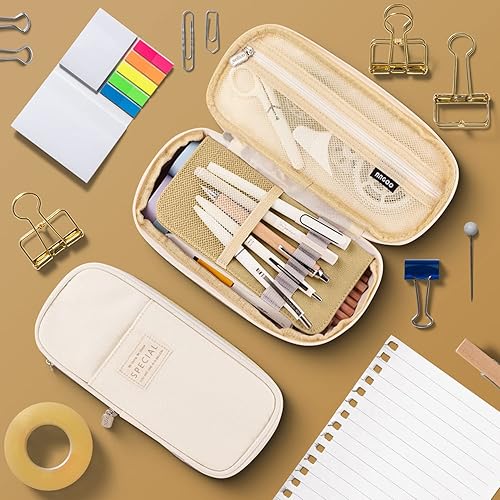 Miniatura 7 de Estuche de lápices de gran capacidad para lápices, bolsa de mano para bolígrafos, estuche escolar para adolescentes, niñas, niños, hombres, mujeres
