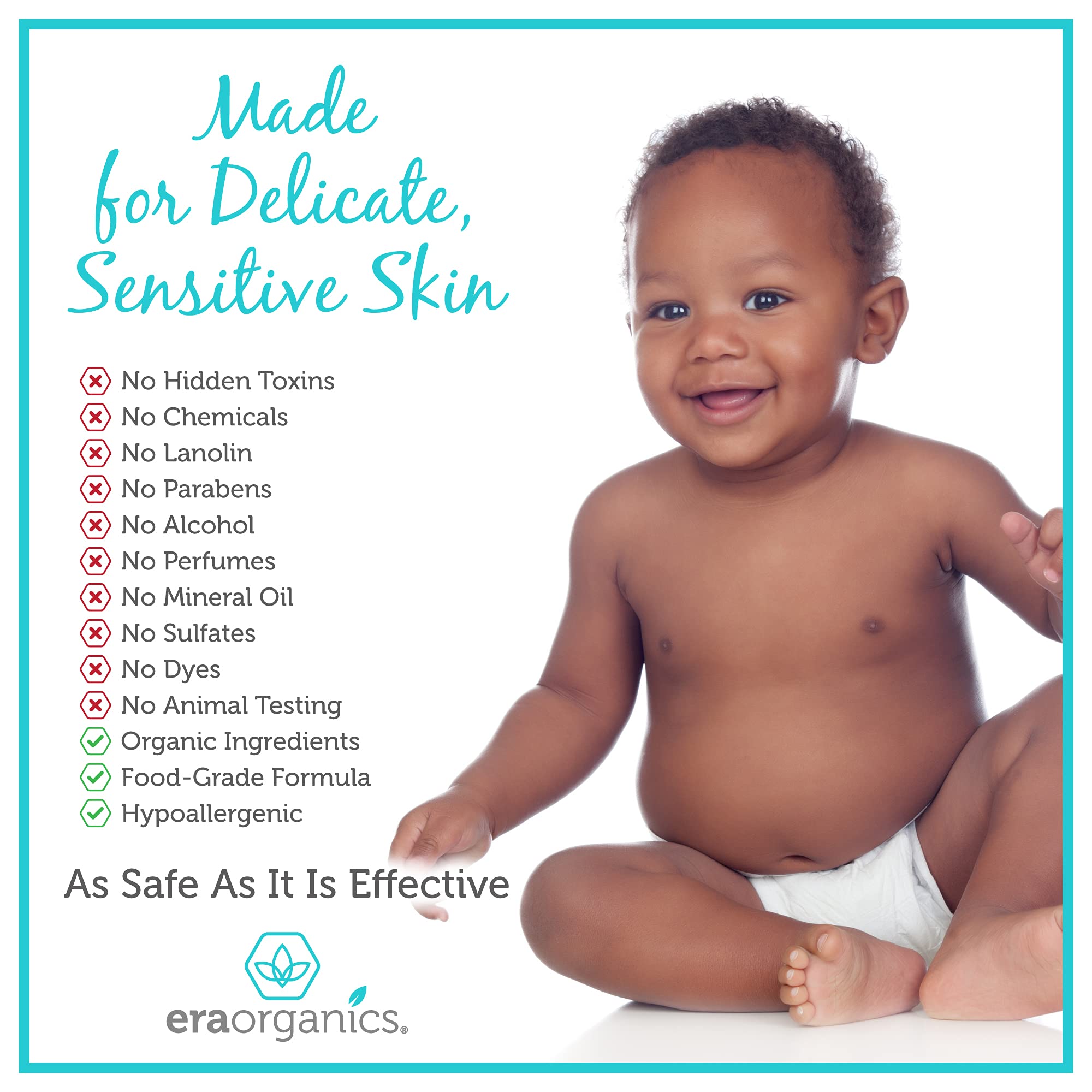 Era Organics Baby Diaper Rash Balm USDA Organic Moisturizing