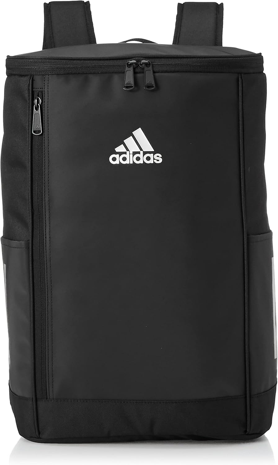 [アディダス] リュックサック B4サイズ収納可 15.6inchPC収納 23L ボックス型 通学 スクールリュック スクールバッグ No.63586 メンズ ブラック/シルバー
