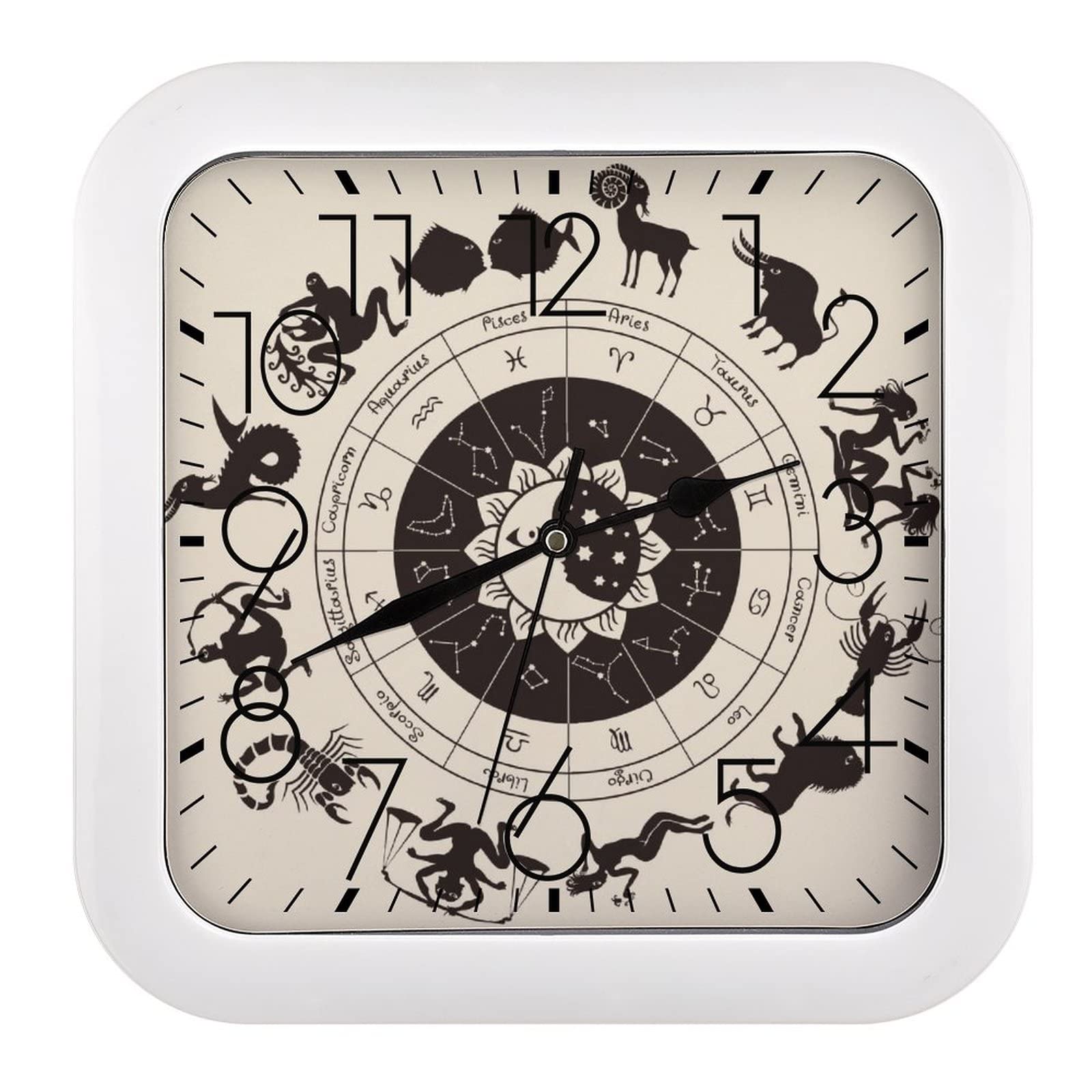 Pendule murale silencieuse sans tic-tac Douze Constellation 26cm
