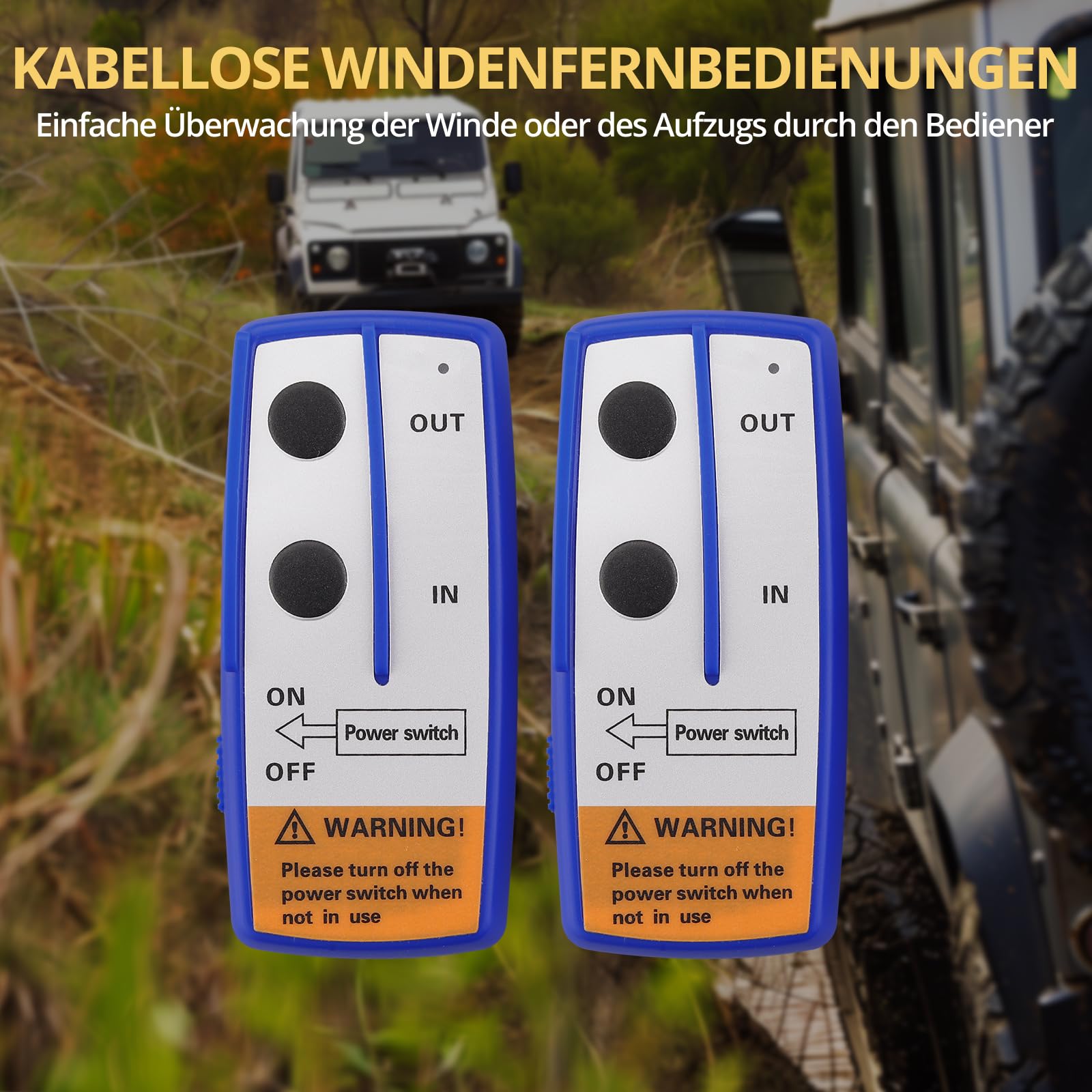 AMTOVL Fernbedienung für seilwinde 12V bis zu 30 m Seilwinde Fernschalter für Jeep ATV SUV