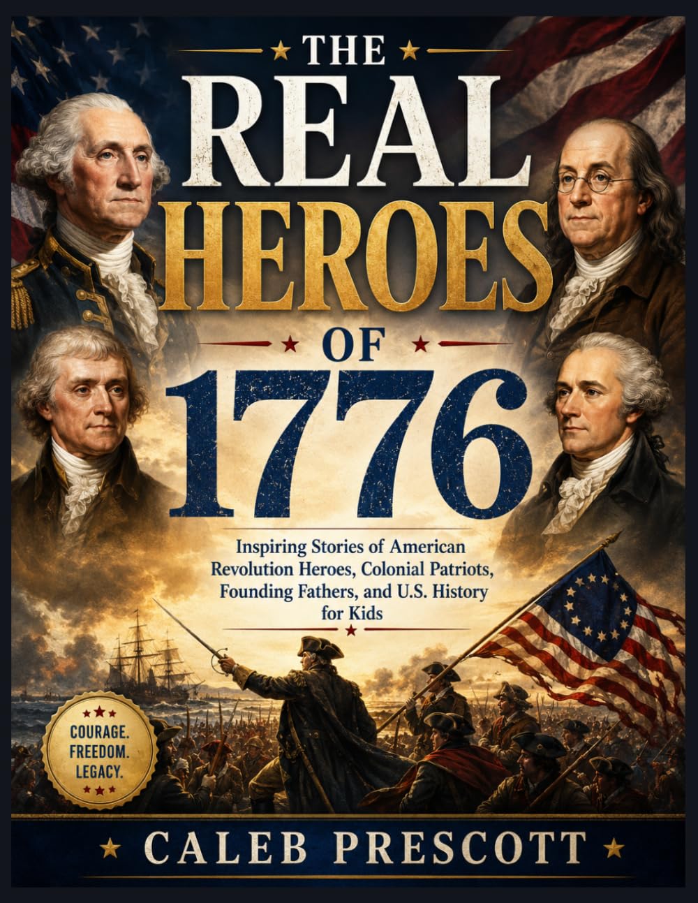 THE REAL HEROES OF 1776: Inspiring Stories of American Revolution Heroes,Colonial Patriots, Founding Fathers, and U.S. History for Kids