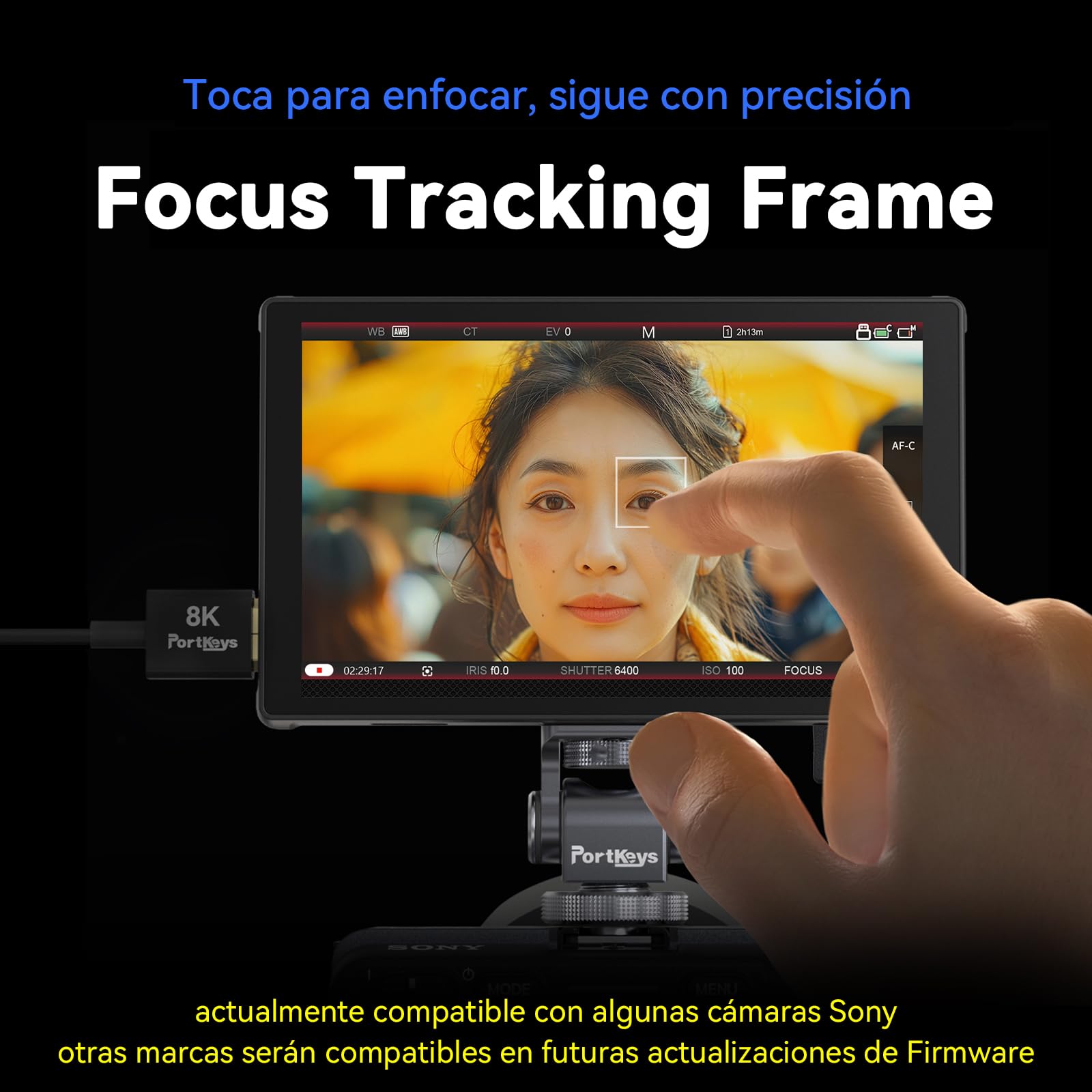 Portkeys LH5C 5.4" Monitor Cámara 4K HDMI Input, Camera Control Touch to Focus para FX3/FX30/A6700/A7S III/A7M IV, R5/6/7/8, GH6/BGH1/S5, 3D LUT Waveform Focus Peaking Monitor de Campo