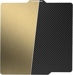 BIQU Double Sided Build Plate 257x257mm, Smooth PET Surface+Texture PEI Surface Flexible Sheet Removable Platform Spring Steel Plate Print Bed for Bambu Lab X1 P1P 3D Printer