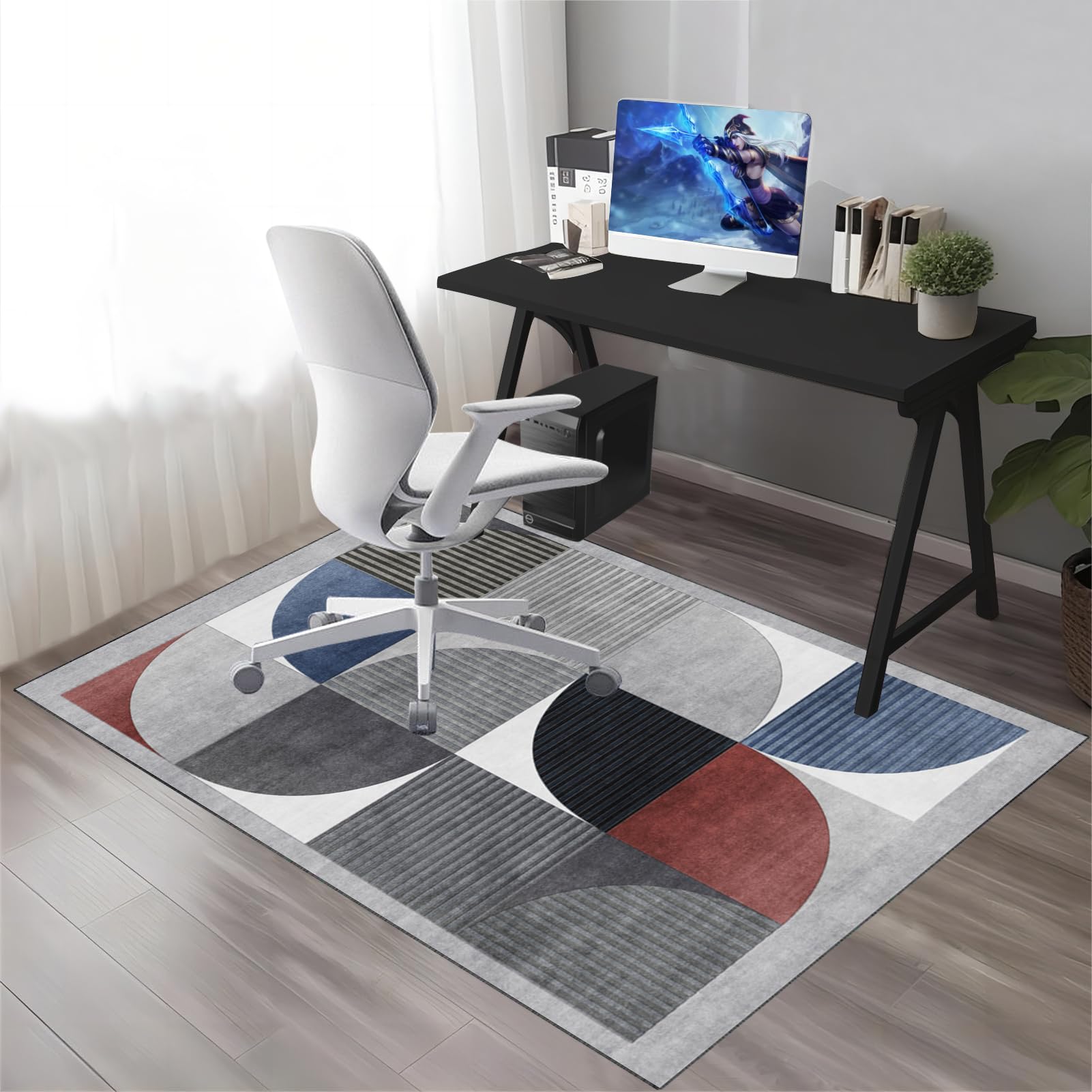 100 X 140 CM Office Chair Mat For Carpet Floor Nonslip Gaming - View #8