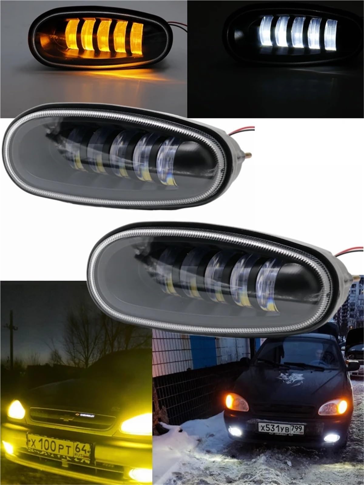 Zestaw reflektorów Zestaw świateł przeciwmgielnych pasuje do Туманки pasuje do Daewoo pasuje do Chevrolet Lanos Sens PTF ŚWIATŁO PRZECIWMGIELNE(White light)