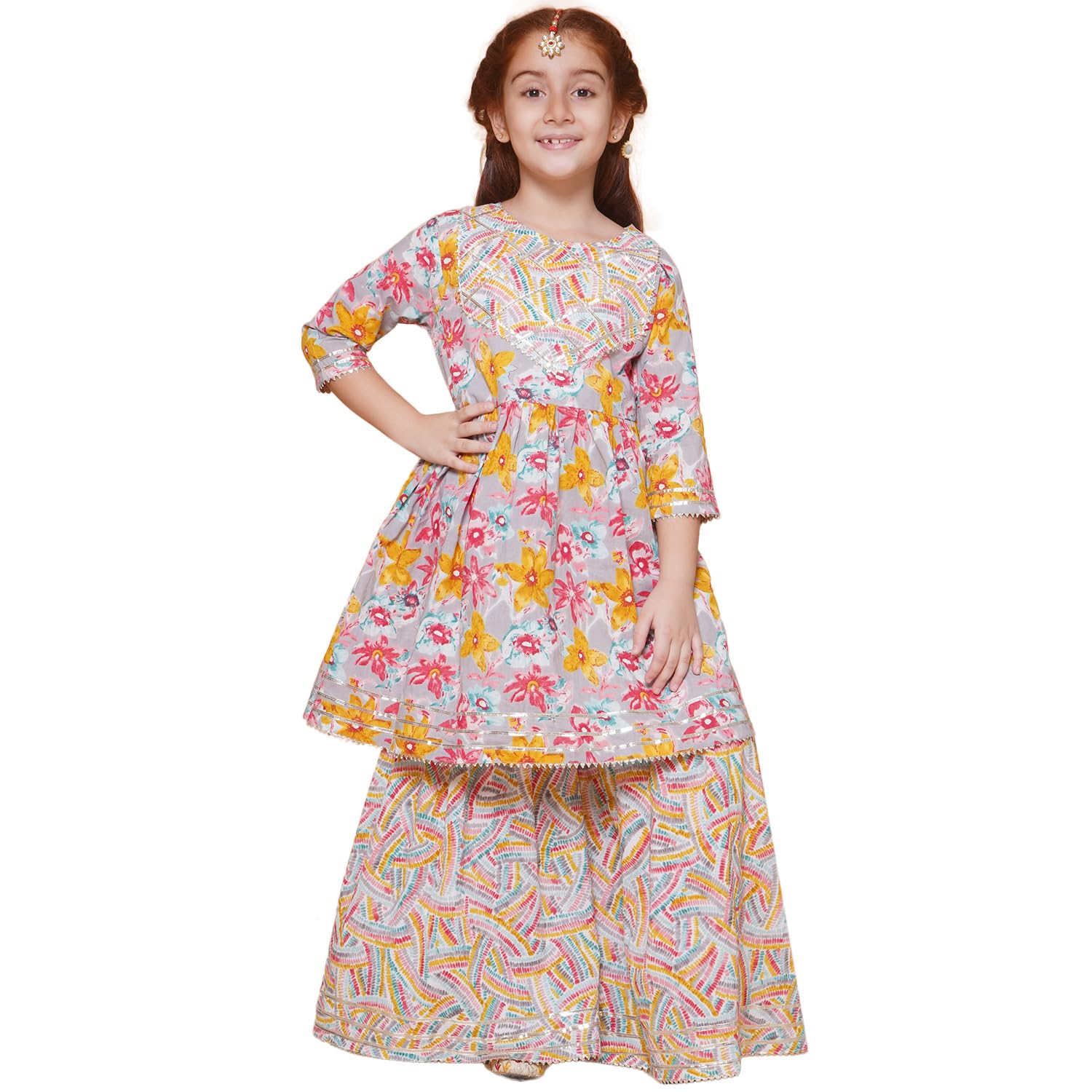 Arshia Fashions Girl's Ethnic Wear Printed Kurta And Sharara Set - Review, Price and Buying Guide