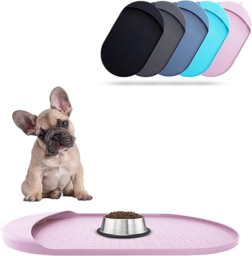 Tapete de silicona para comida para perros, tapete de silicona duradera y segura para mascotas, diseño de bolsillo, tapete de agua y comida para