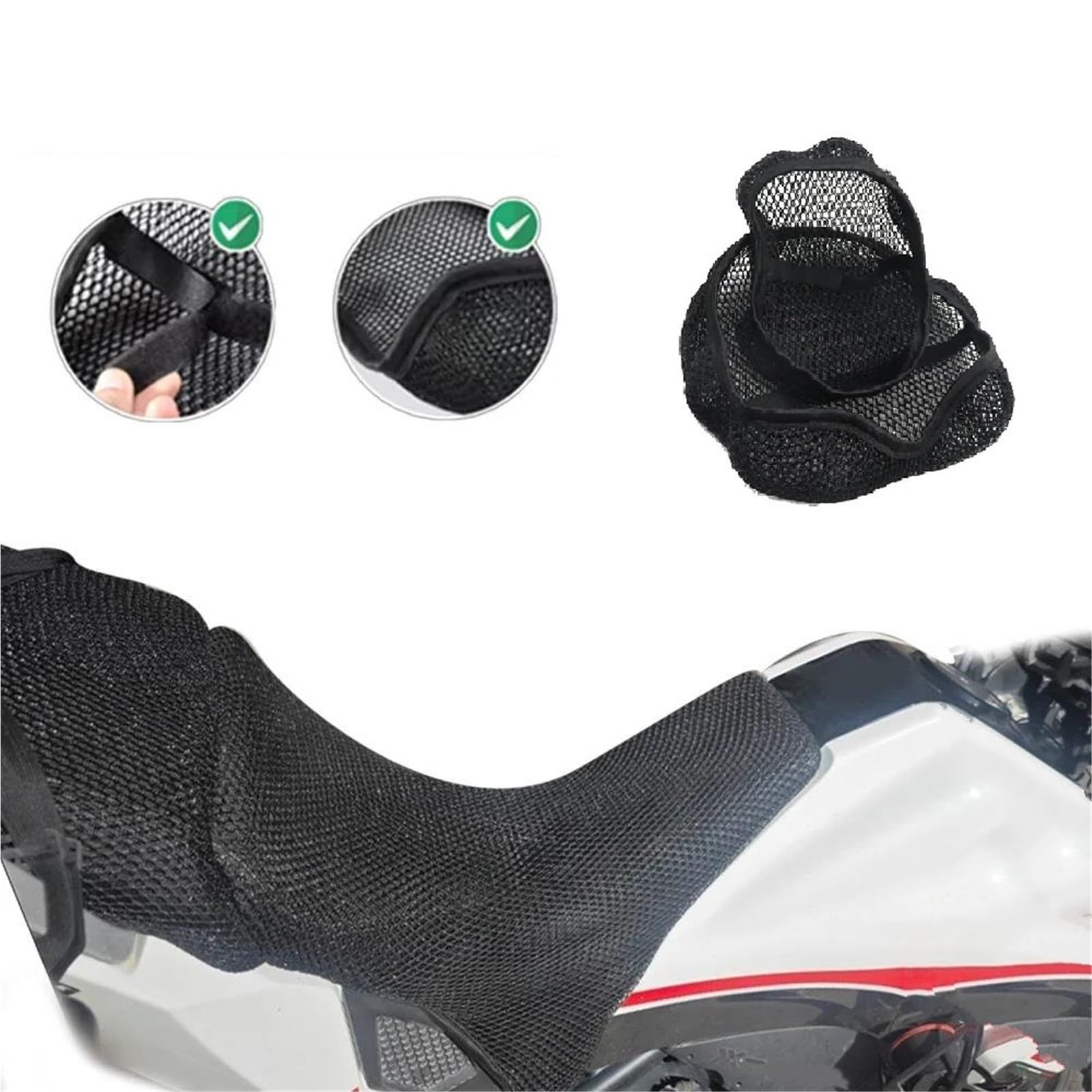 Generico Coprisella Moto Per Morini X-Cape 650 X-Cape650 | Coprisedile traspirante con cuscino per sella, protezione antiscivolo