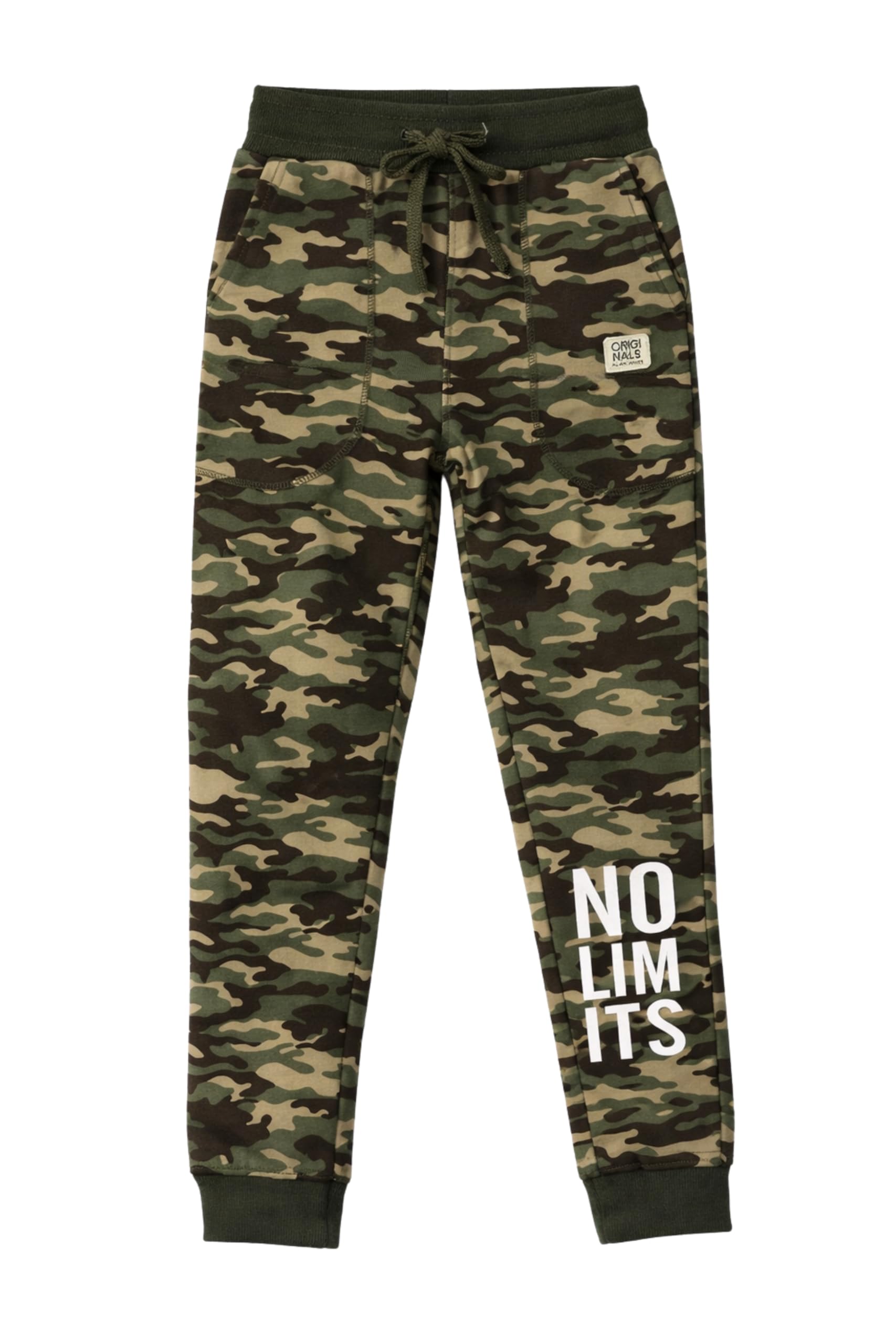 Alan Jones Clothing Boys Mid Rise Camouflage Joggers Trackpant | Ribbed Waist & Bottom Hem | Drawstring Closure | Regular Fit-picture-22