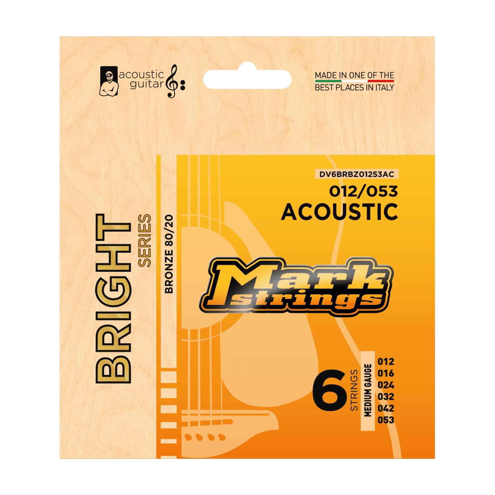 Mark Strings Bright 80/20 Bronze 12-53 Akustik Gitar Teli